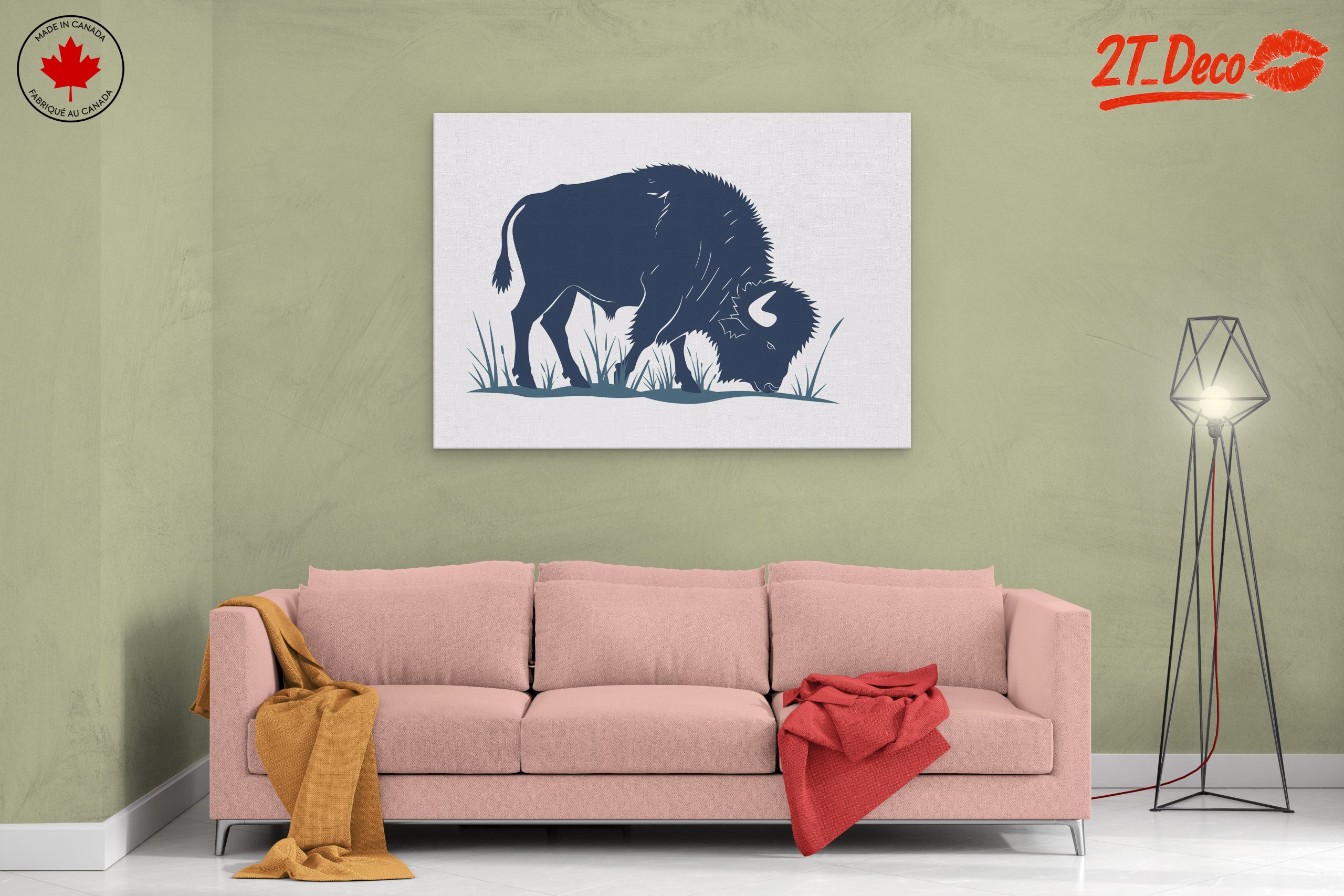 Stylized Bison Silhouette Art - Image 2