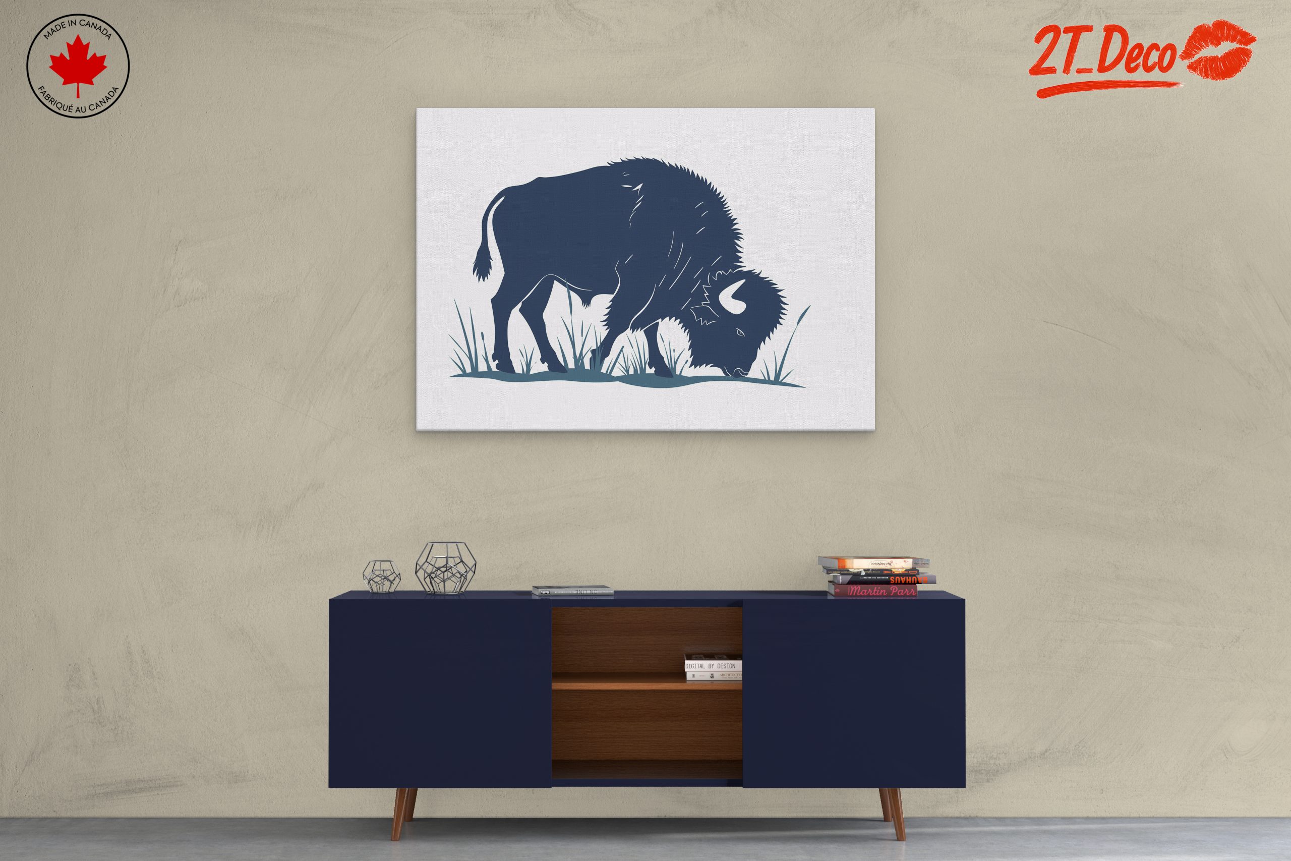 Stylized Bison Silhouette Art - Image 3