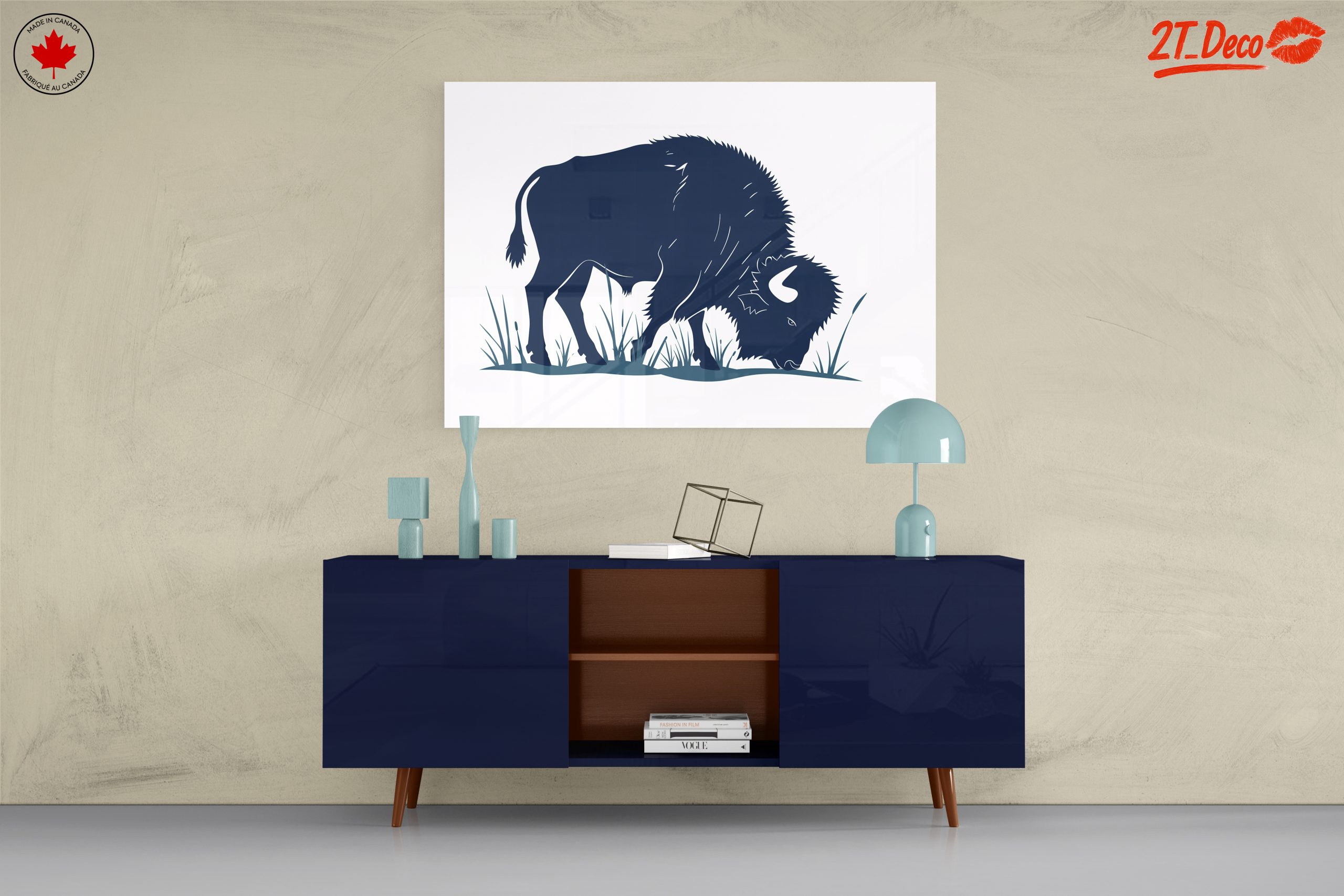 Stylized Bison Silhouette Art - Image 8