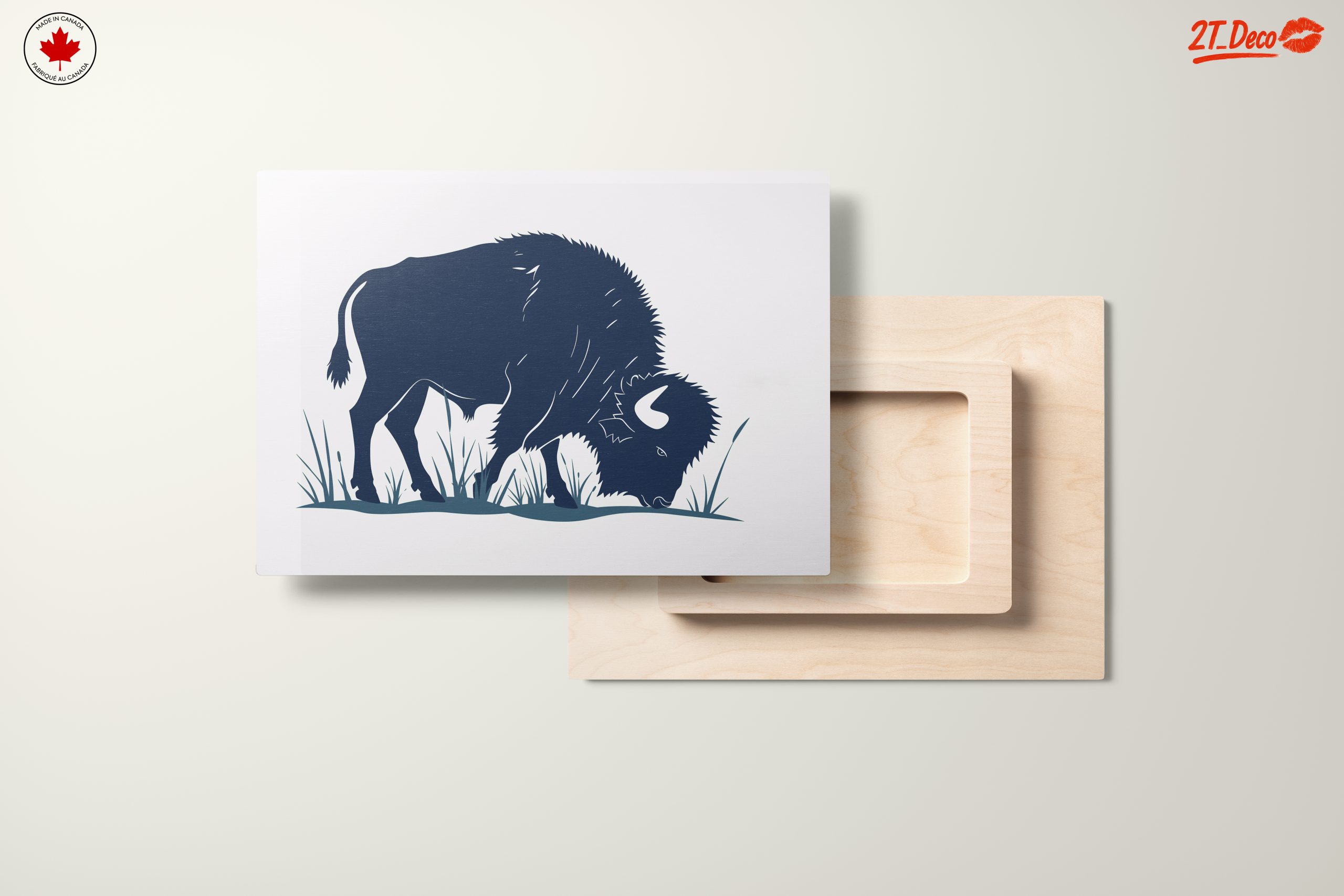 Stylized Bison Silhouette Art - Image 11
