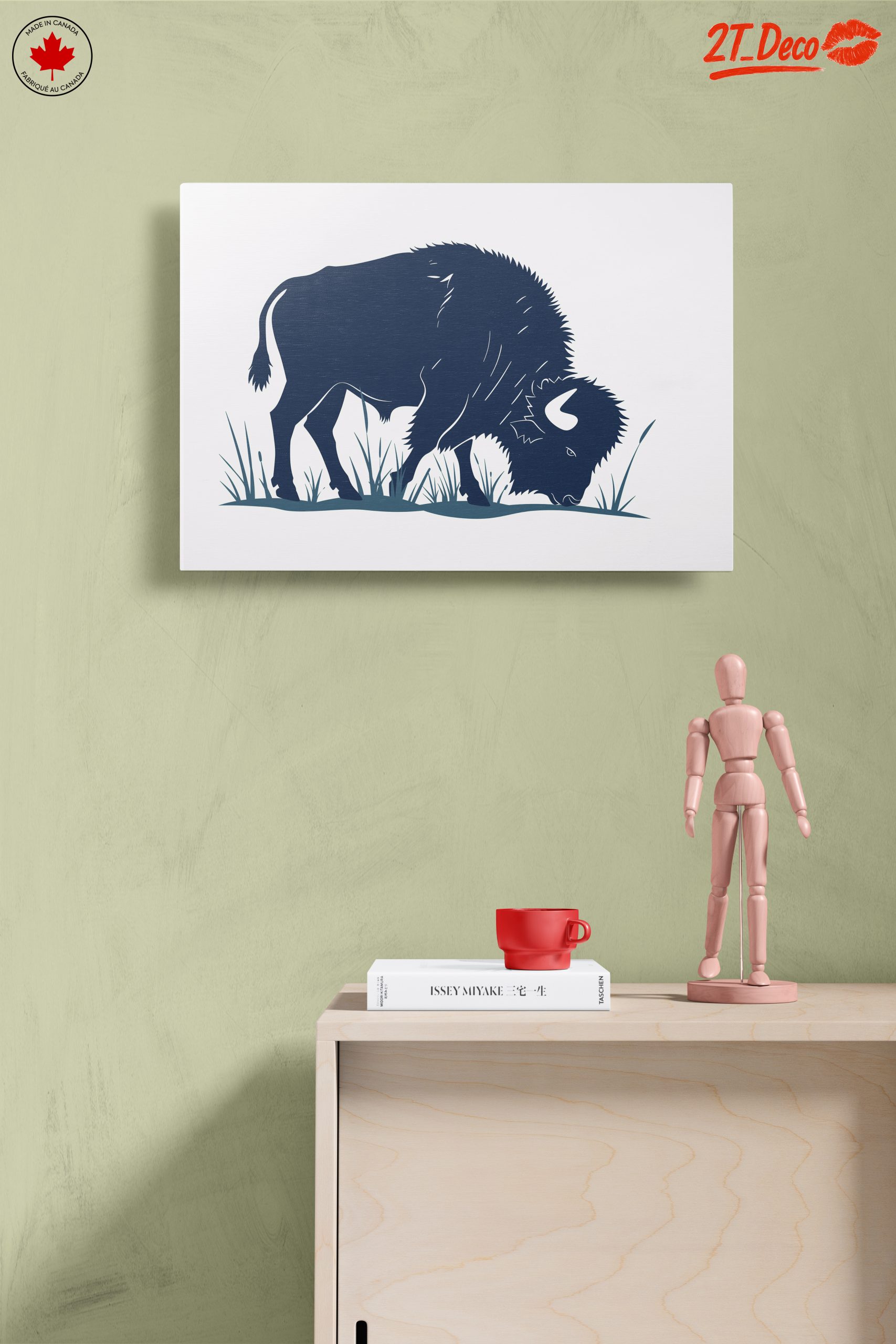 Stylized Bison Silhouette Art - Image 14