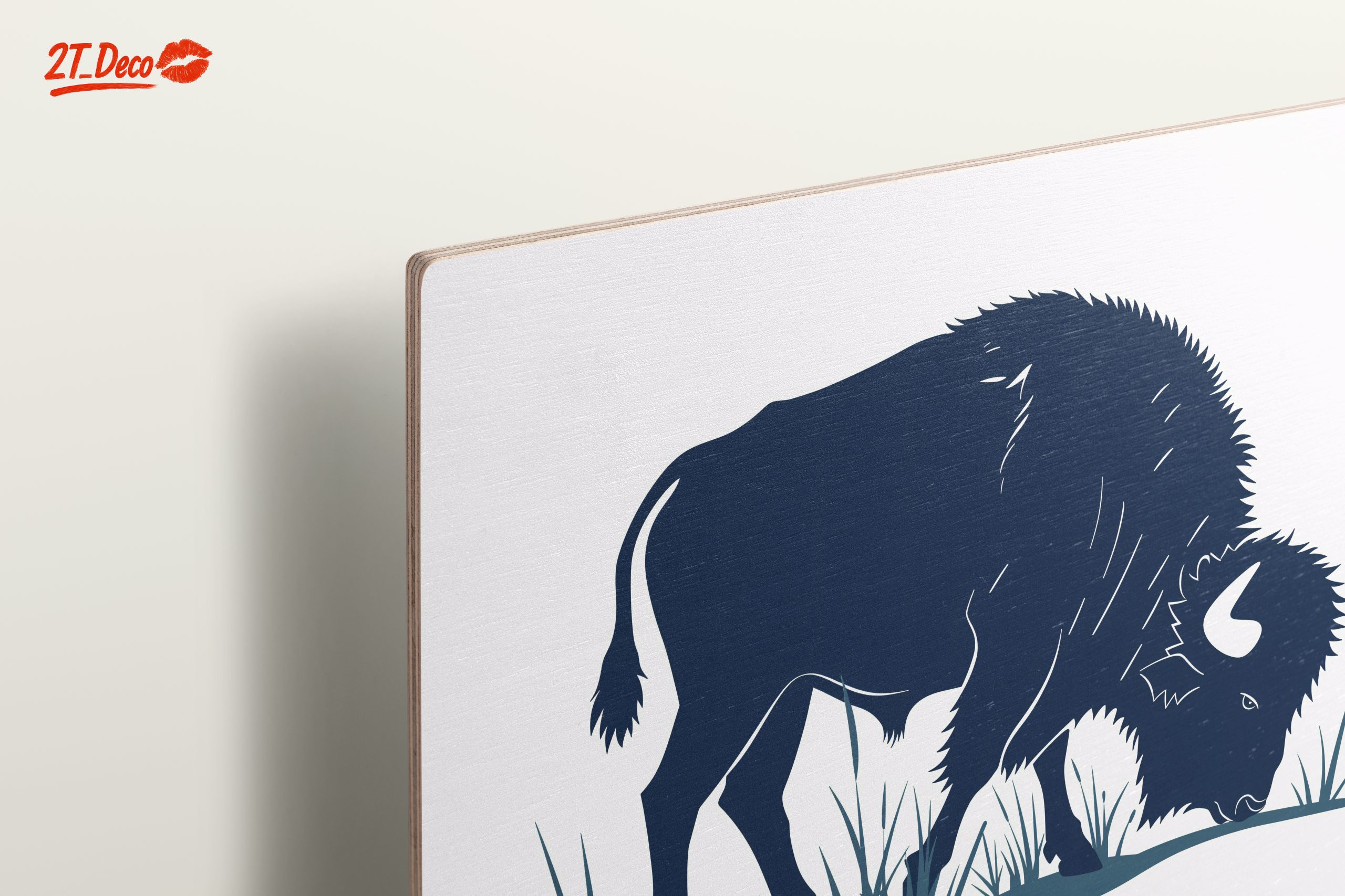 Stylized Bison Silhouette Art - Image 15