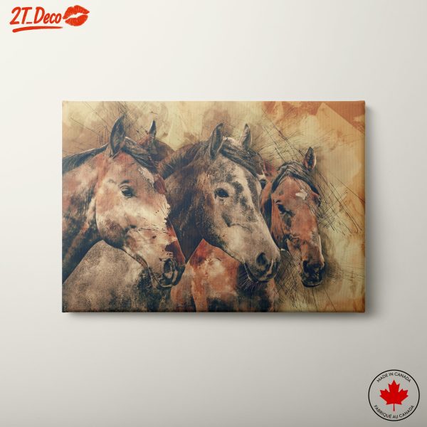 Artistic of Horses in Abstract Style