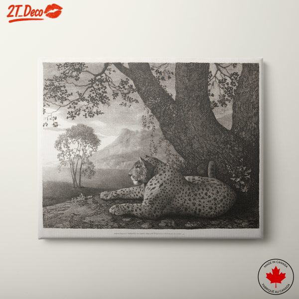 Leopard Relaxing in Landscape Art