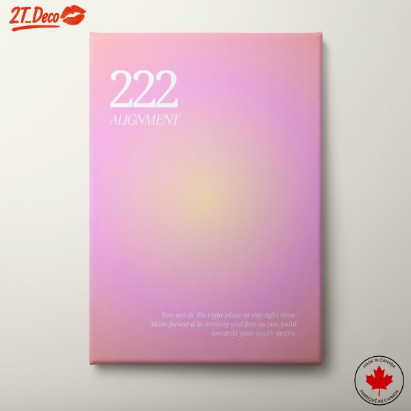 222 Alignment Abstract Typography Art