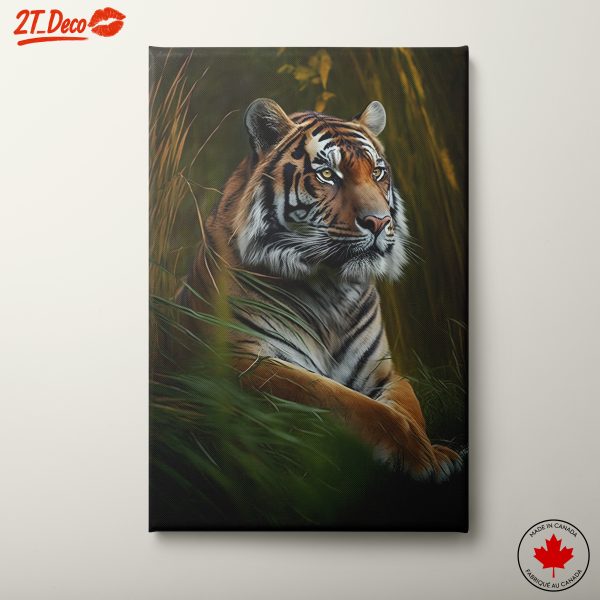 Majestic Tiger in Natural Habitat Wall Art