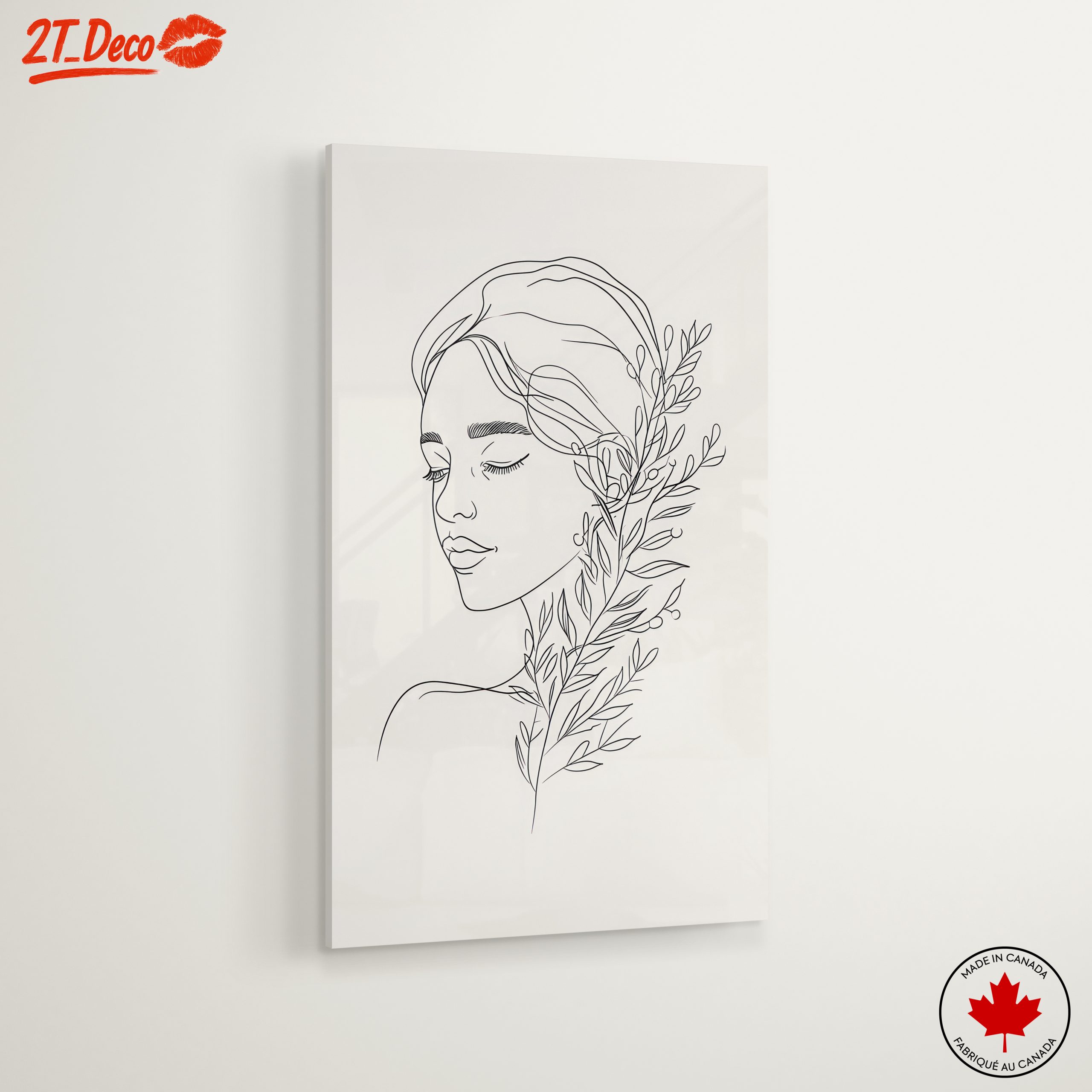 Stylized Female Figure with Leaves - Image 6
