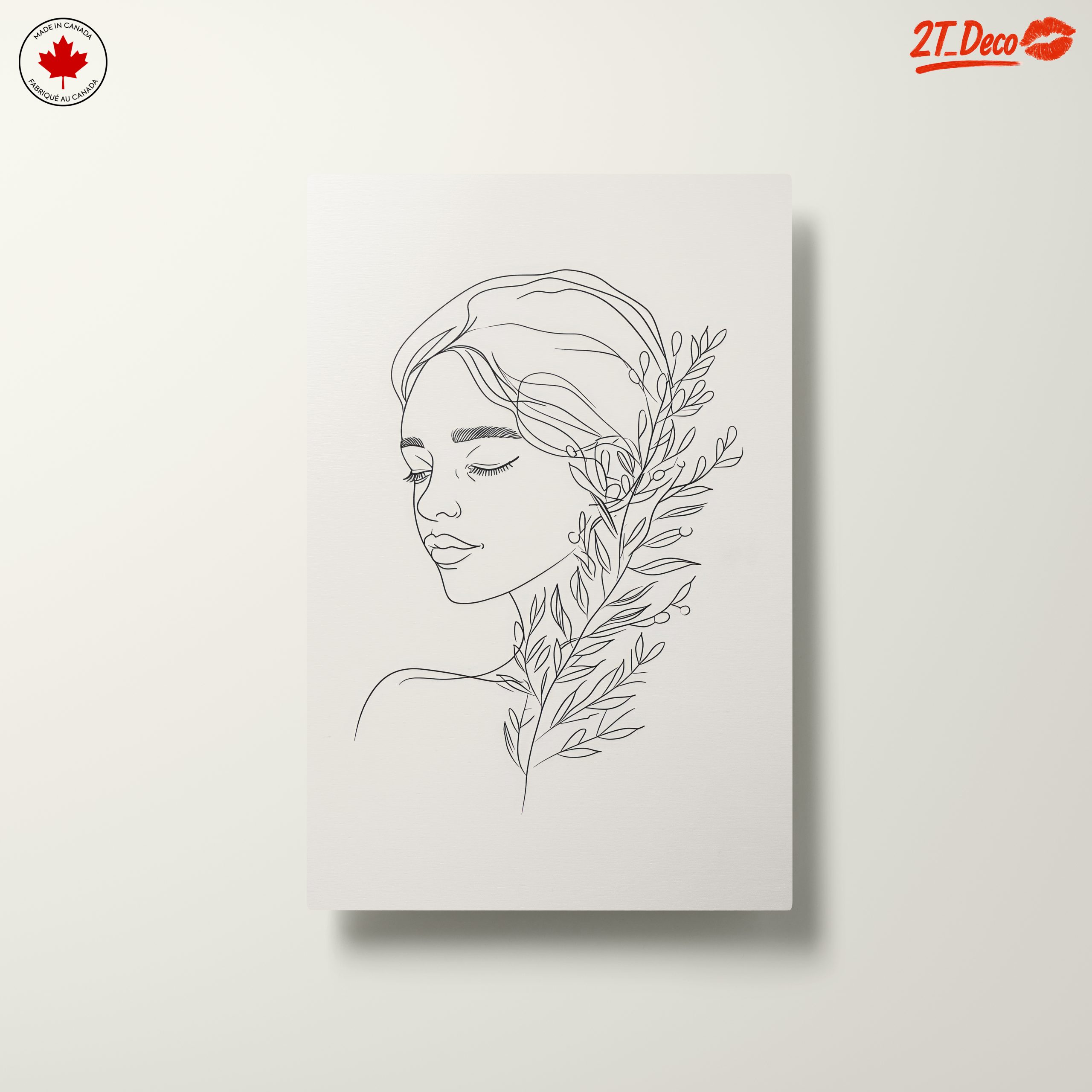Stylized Female Figure with Leaves - Image 10