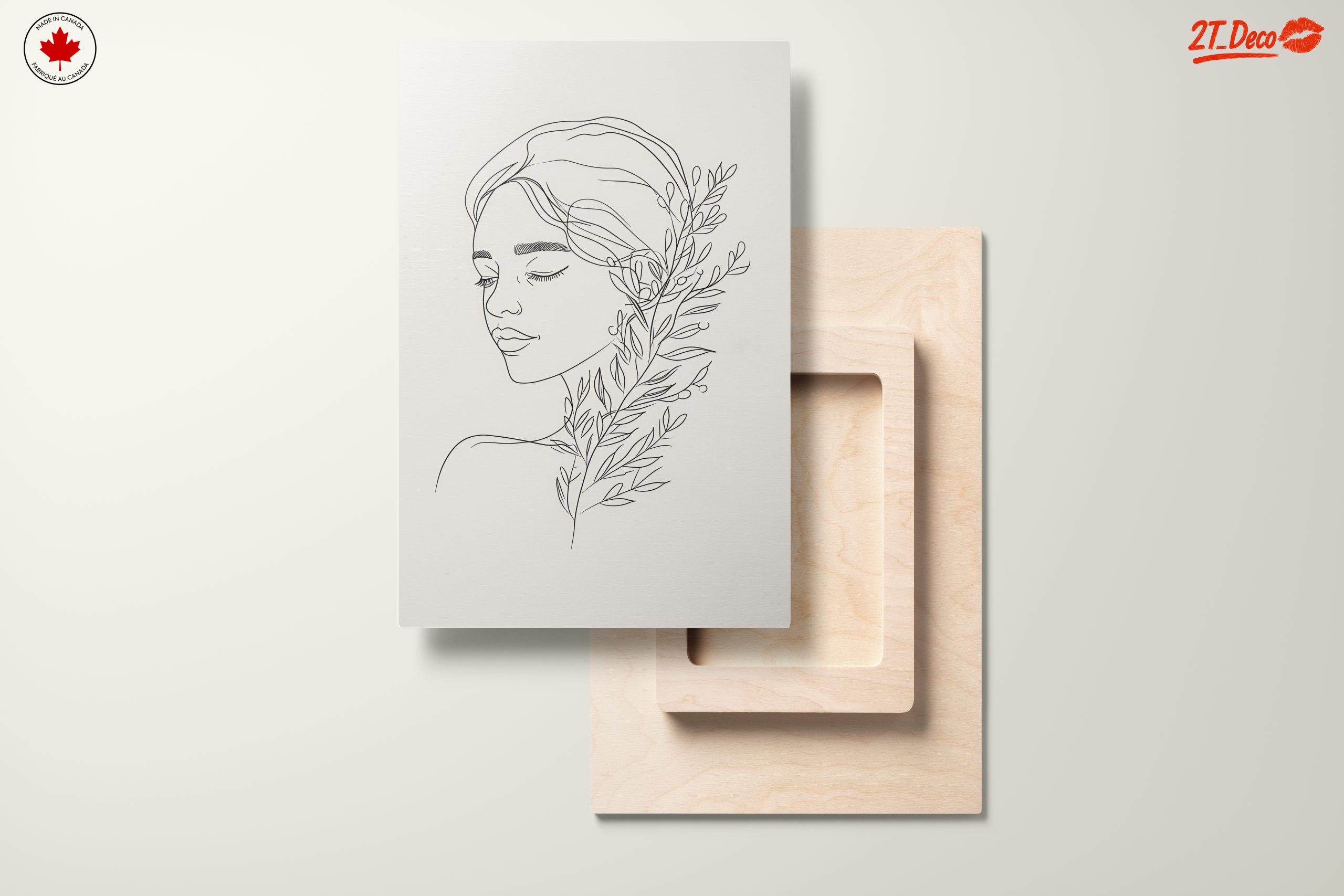 Stylized Female Figure with Leaves - Image 11