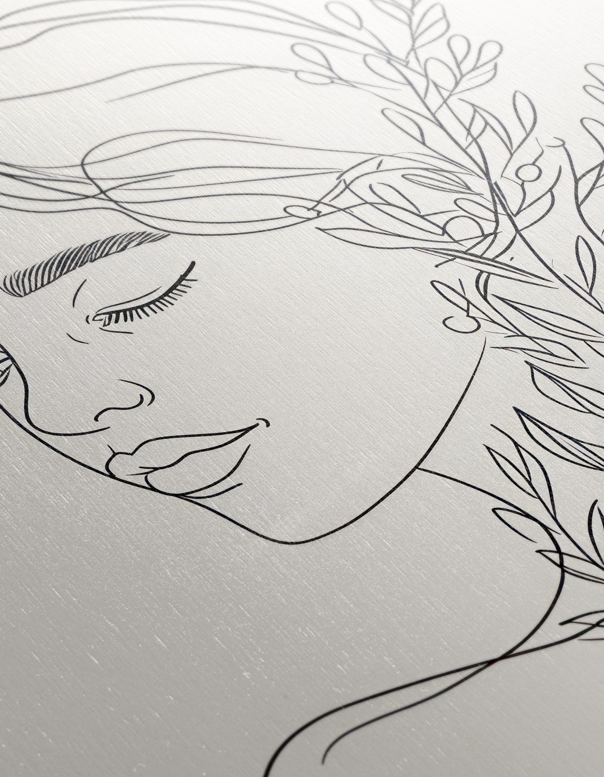 Stylized Female Figure with Leaves - Image 12