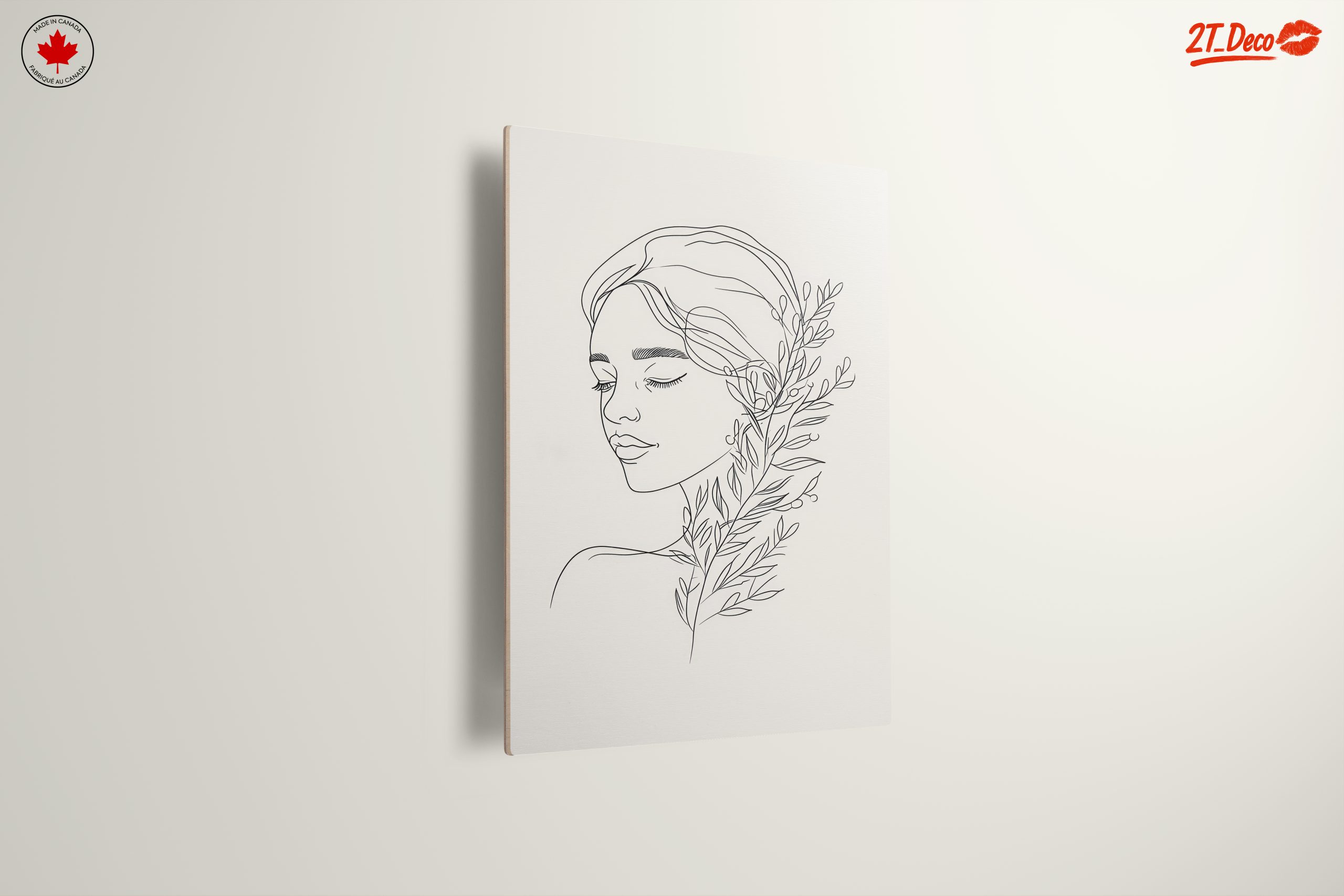 Stylized Female Figure with Leaves - Image 13