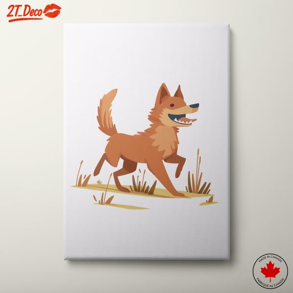 Playful Dog Illustration in Cute Style