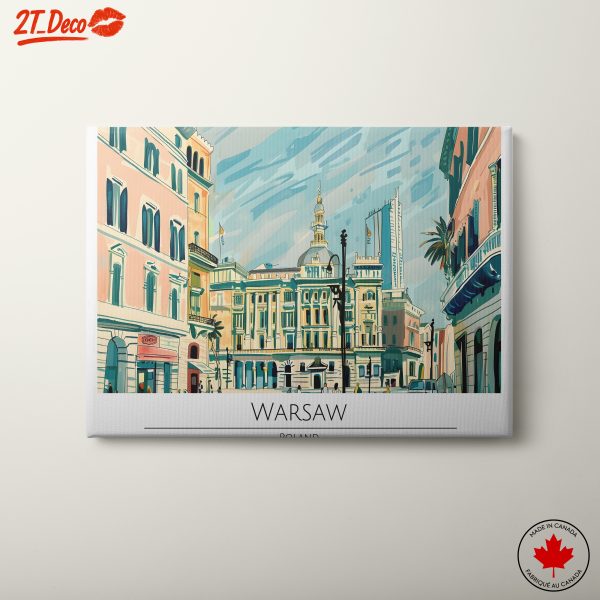 Stylized Cityscape of Warsaw