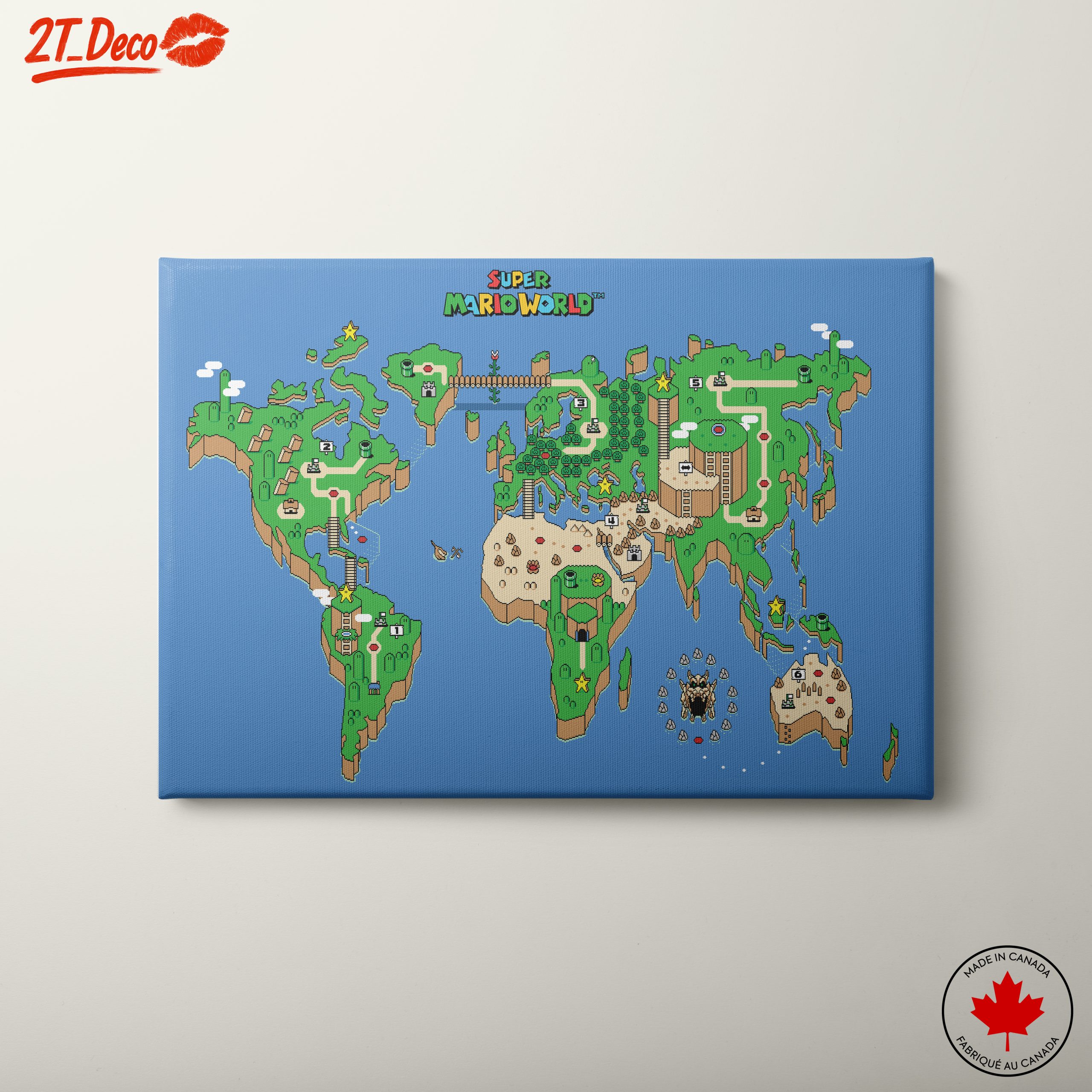 Super Mario World Map Art