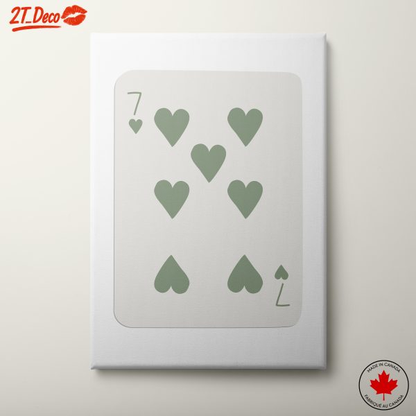 Seven Of Hearts Playing Card Artwork