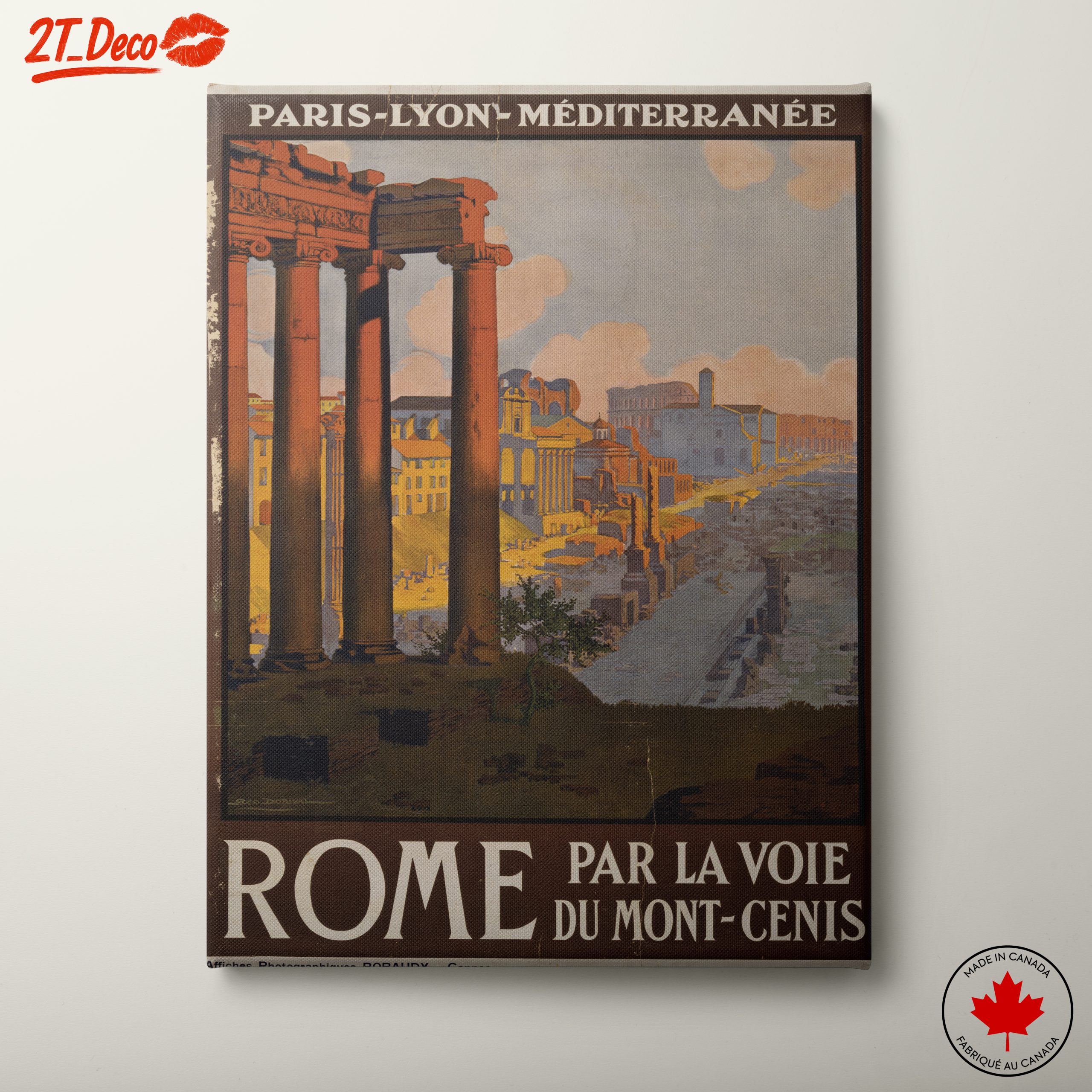 Vintage Travel Poster of Rome Landscape