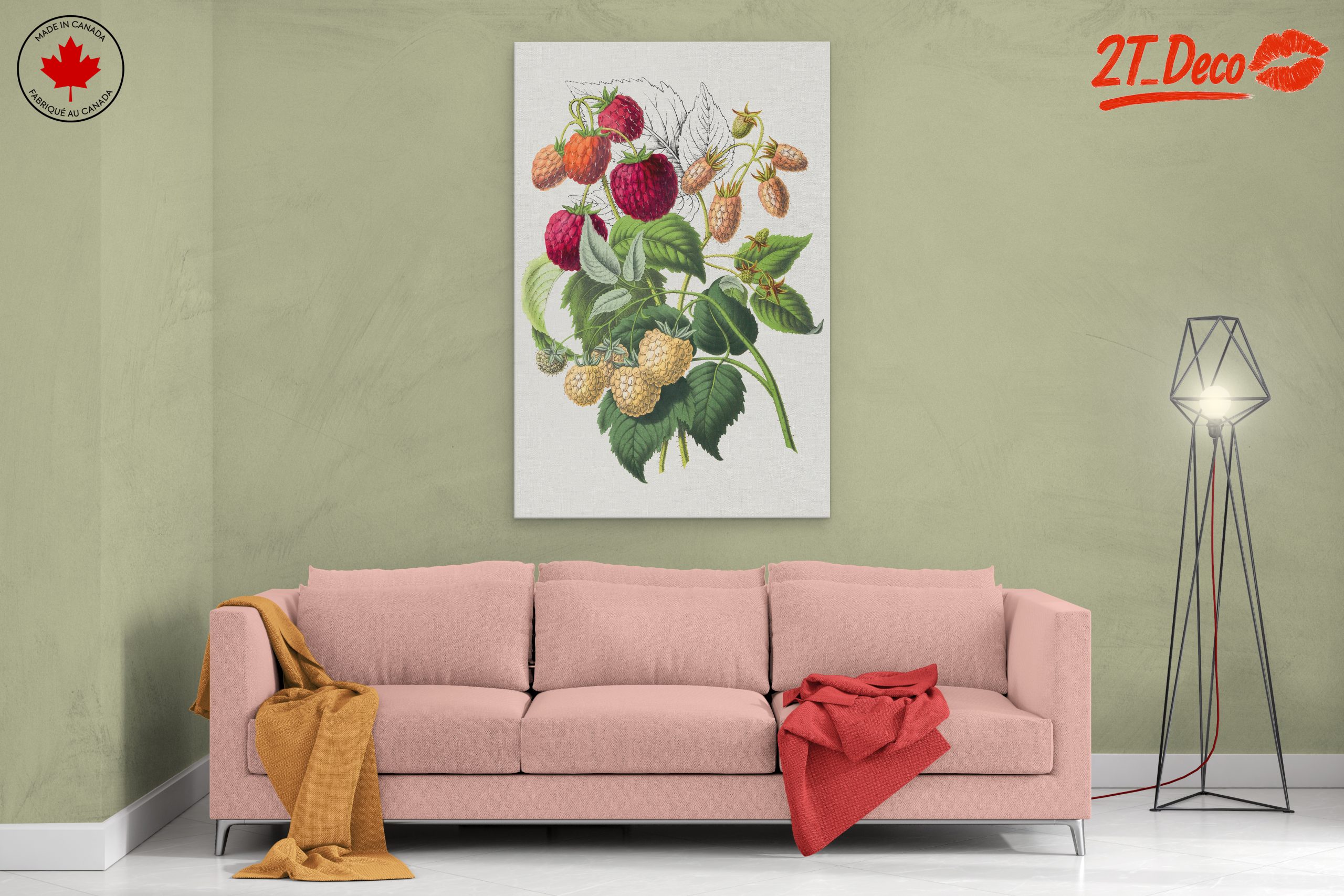 Raspberry Botanical Art Illustration - Image 2