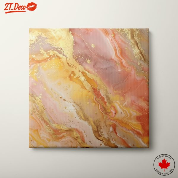 Fluid Abstract Artwork with Warm Tones