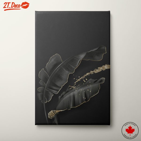 Elegant Modern Tropical Leaves Artwork