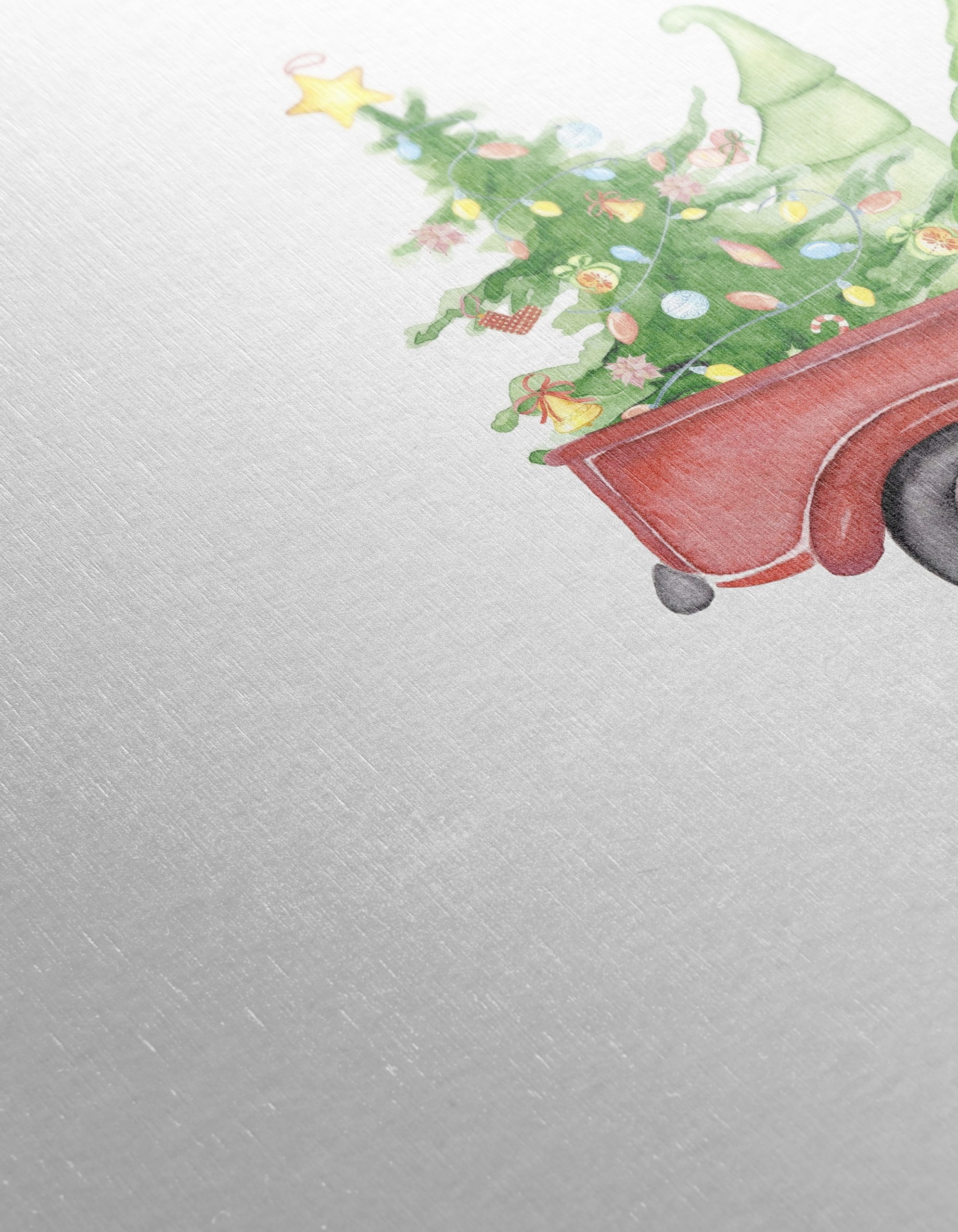 Festive Red Truck with Christmas Trees - Image 12