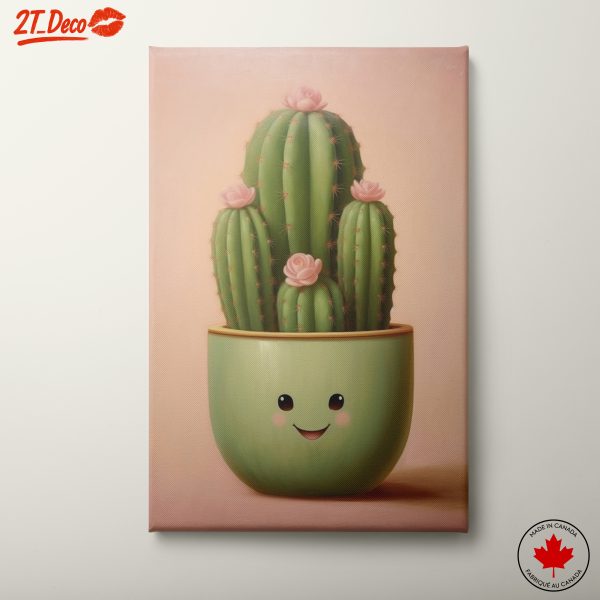 Happy Cactus in Cute Pot Art