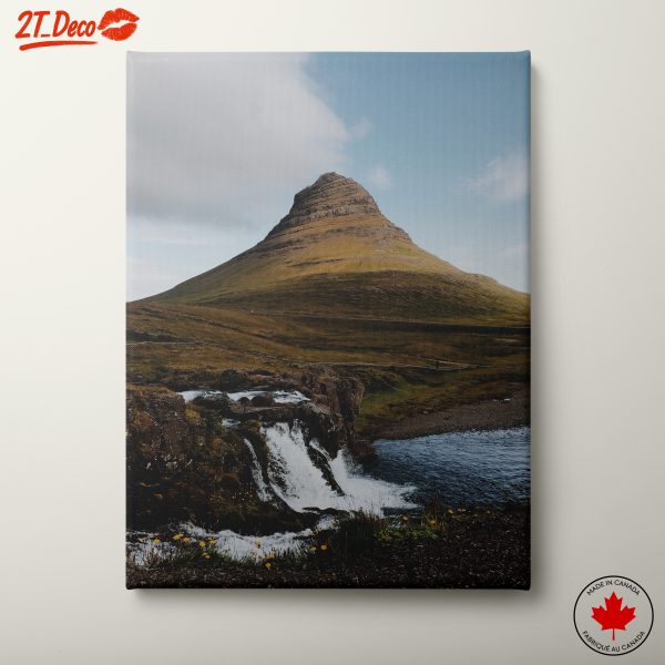 Majestic Mountain Landscape with Waterfall