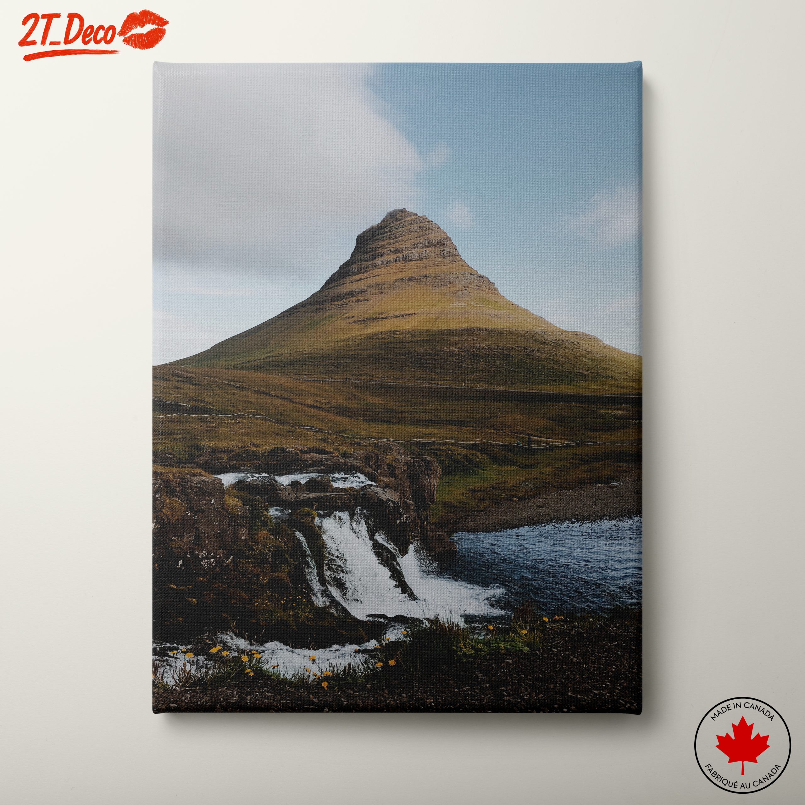 Majestic Mountain Landscape with Waterfall
