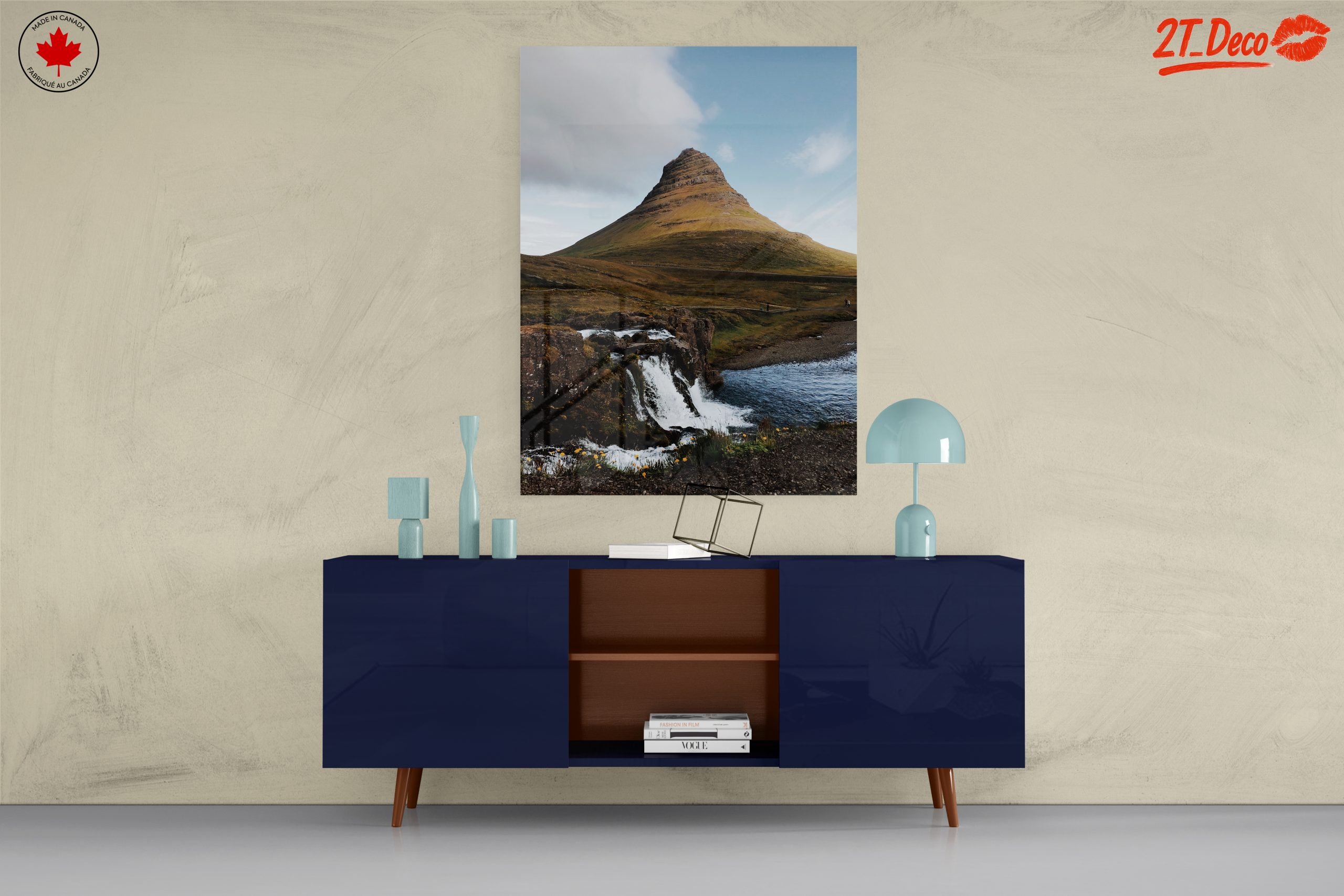 Majestic Mountain Landscape with Waterfall - Image 8