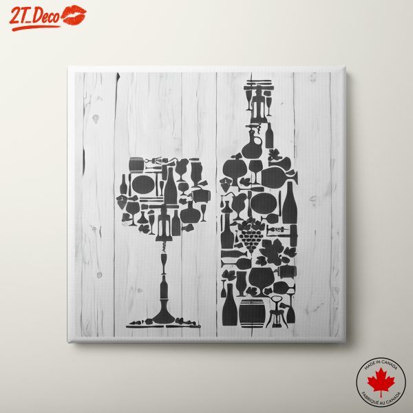 Stylized Beverage Silhouettes for Modern Decor