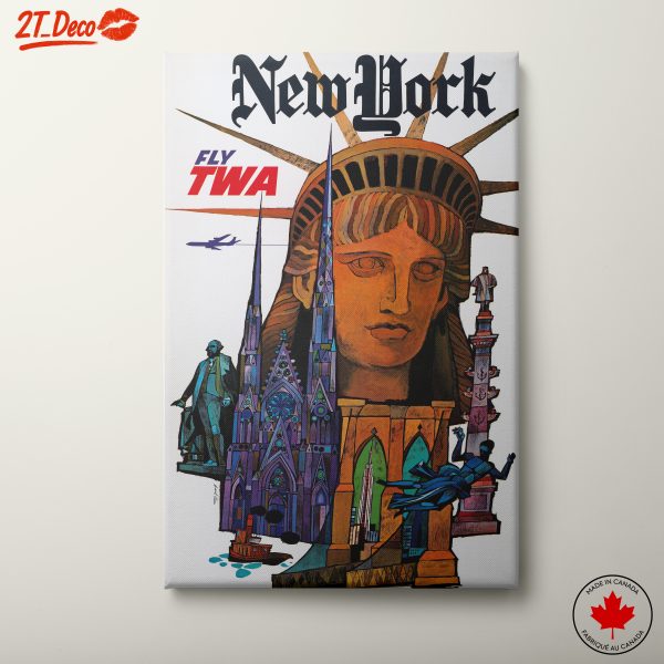 New York Travel Art Featuring Iconic Landmarks