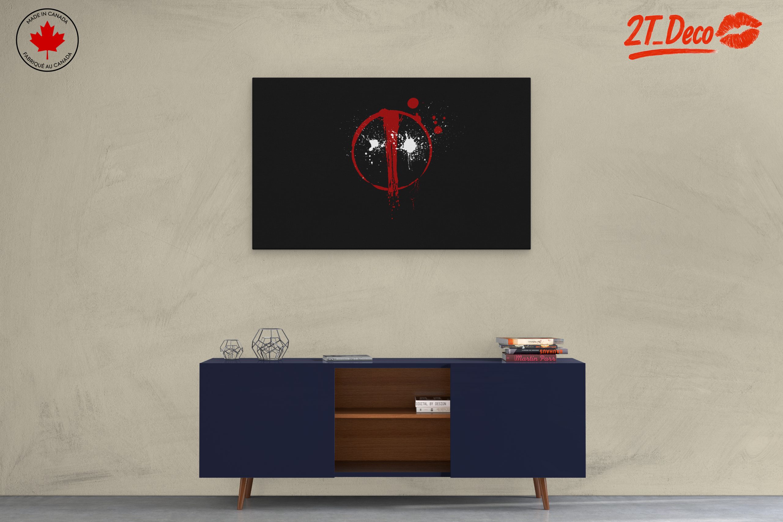 Bold Deadpool Artwork with a Splash of Color - Image 3