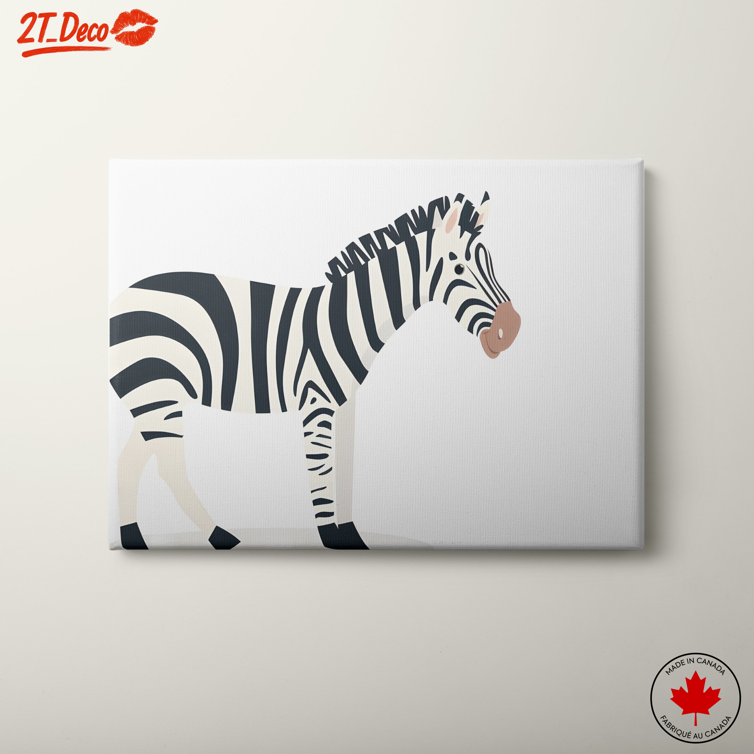 Stylish Zebra Illustration for Modern Spaces