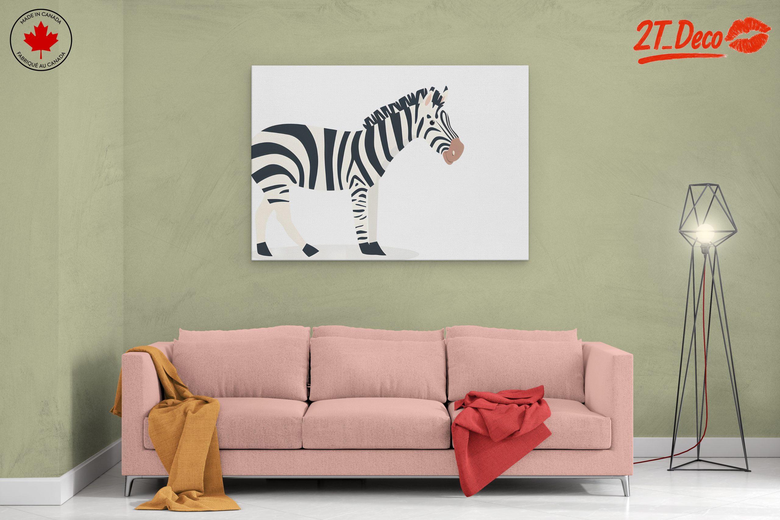Stylish Zebra Illustration for Modern Spaces - Image 2