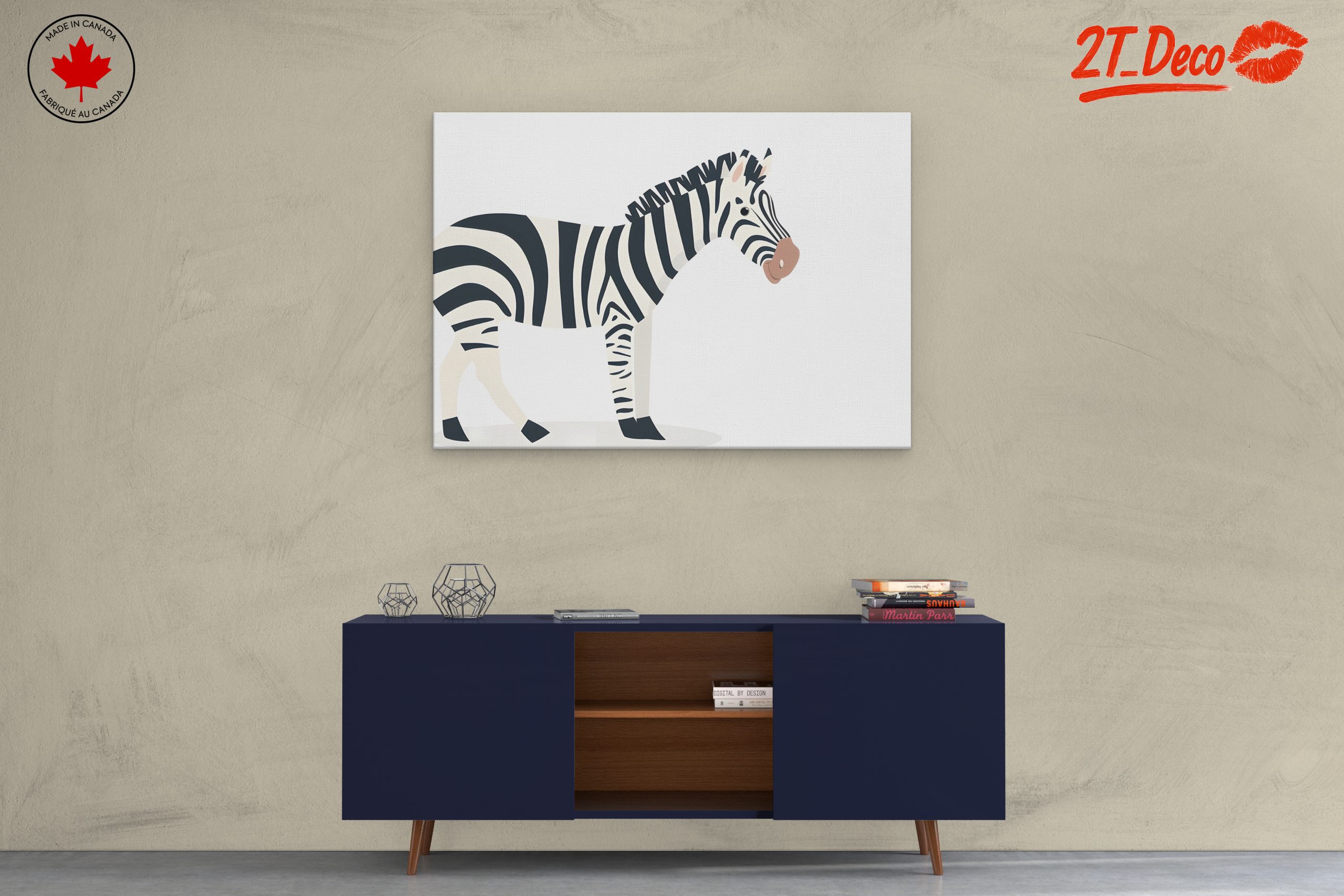 Stylish Zebra Illustration for Modern Spaces - Image 3