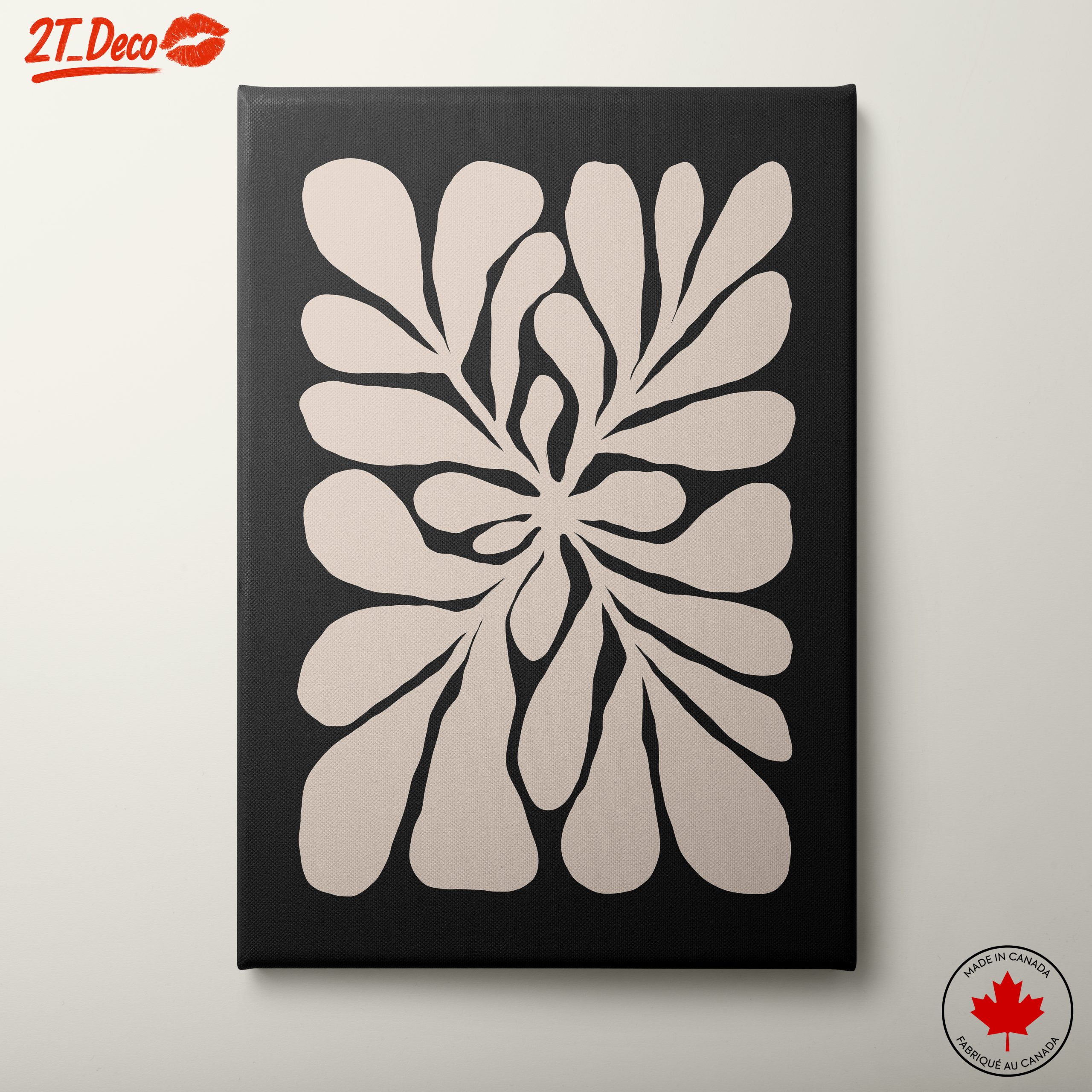Botanical Abstract Art with Organic Shapes