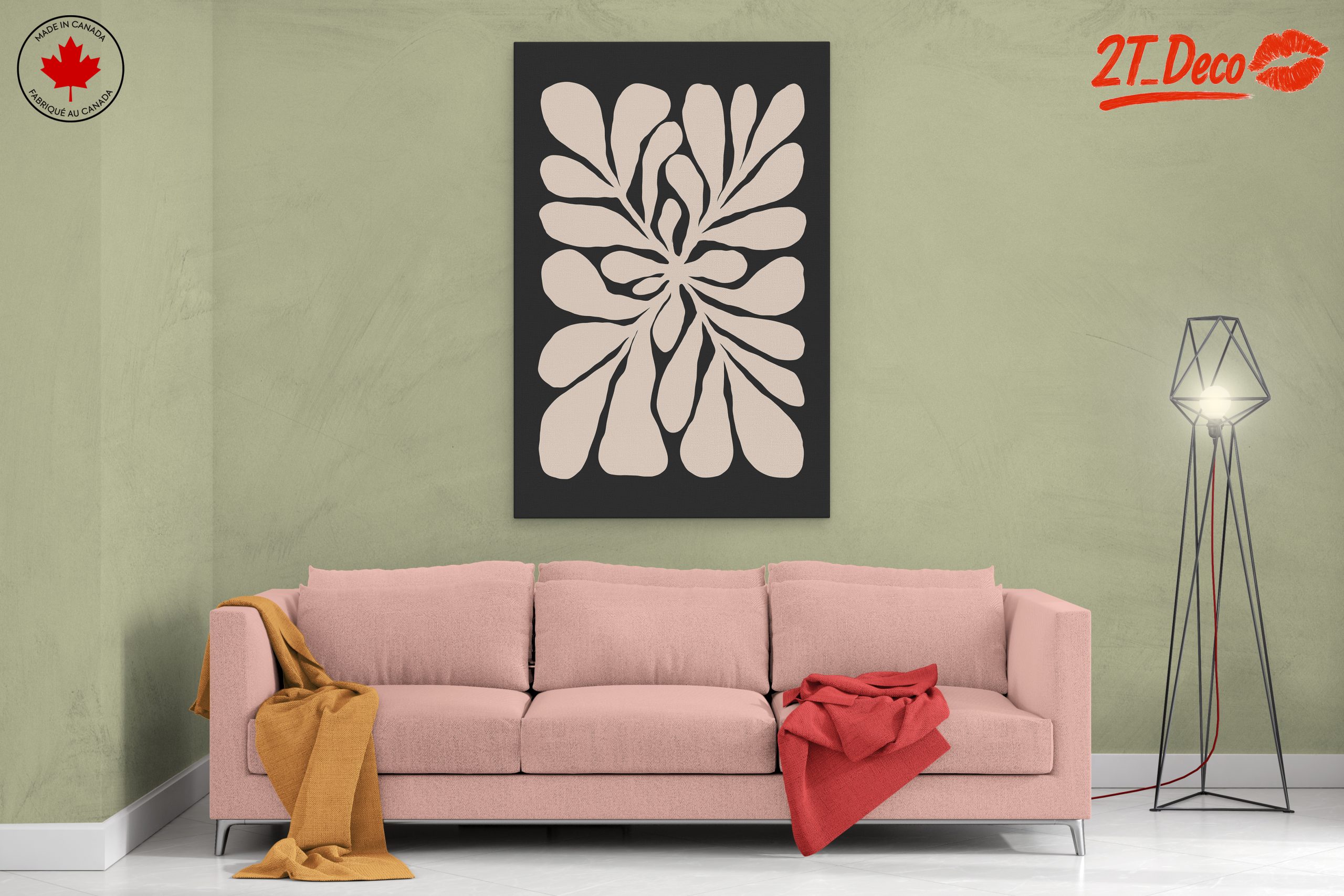 Botanical Abstract Art with Organic Shapes - Image 2