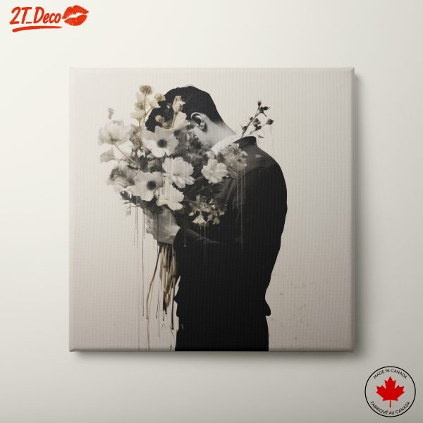 Stylish Artistic Portrait with Flowers