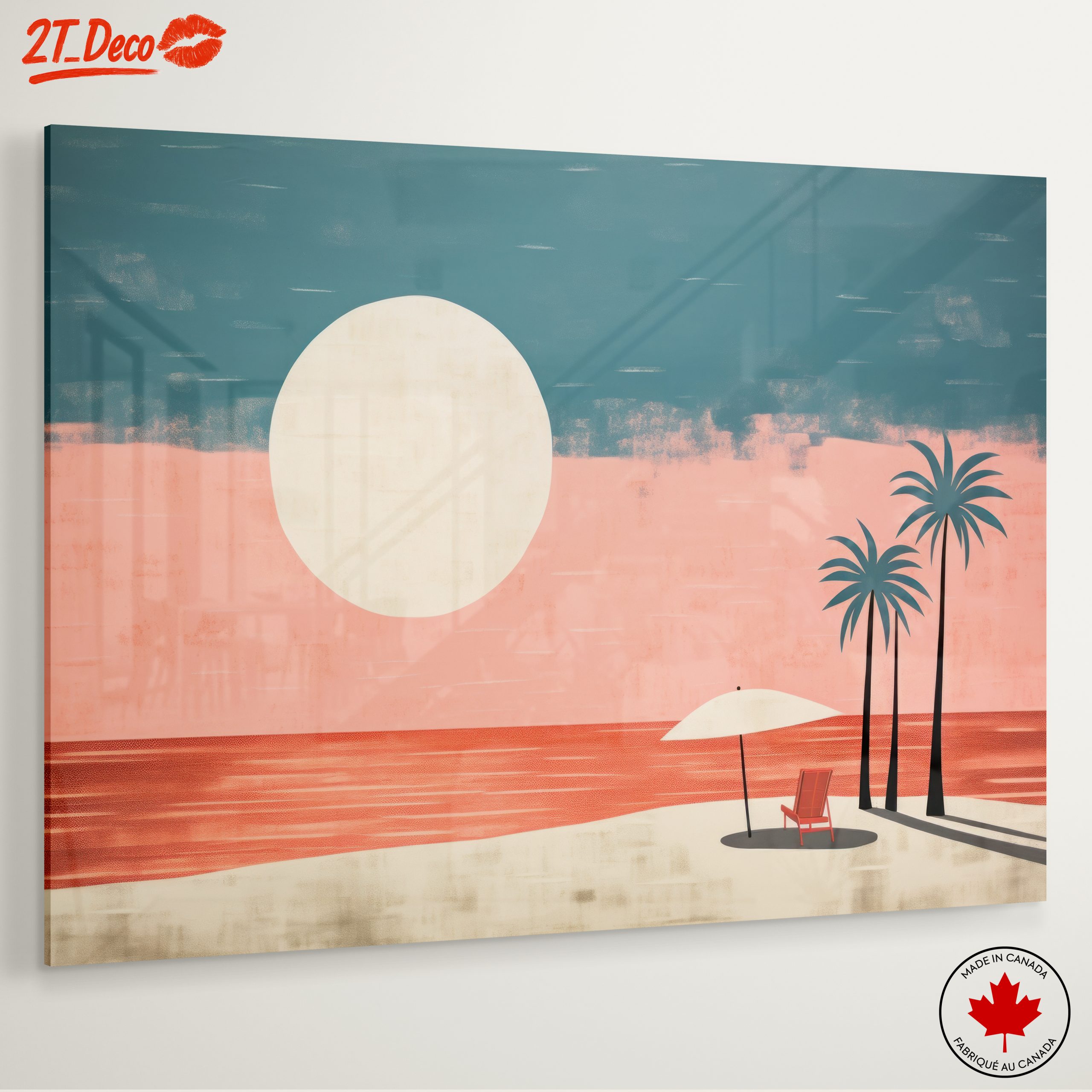 Tropical Sunset with Umbrella and Palms - Image 6