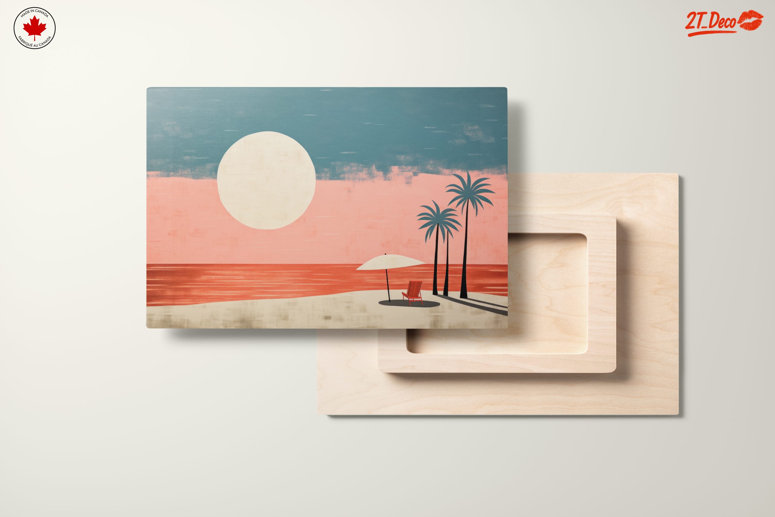 Tropical Sunset with Umbrella and Palms - Image 11