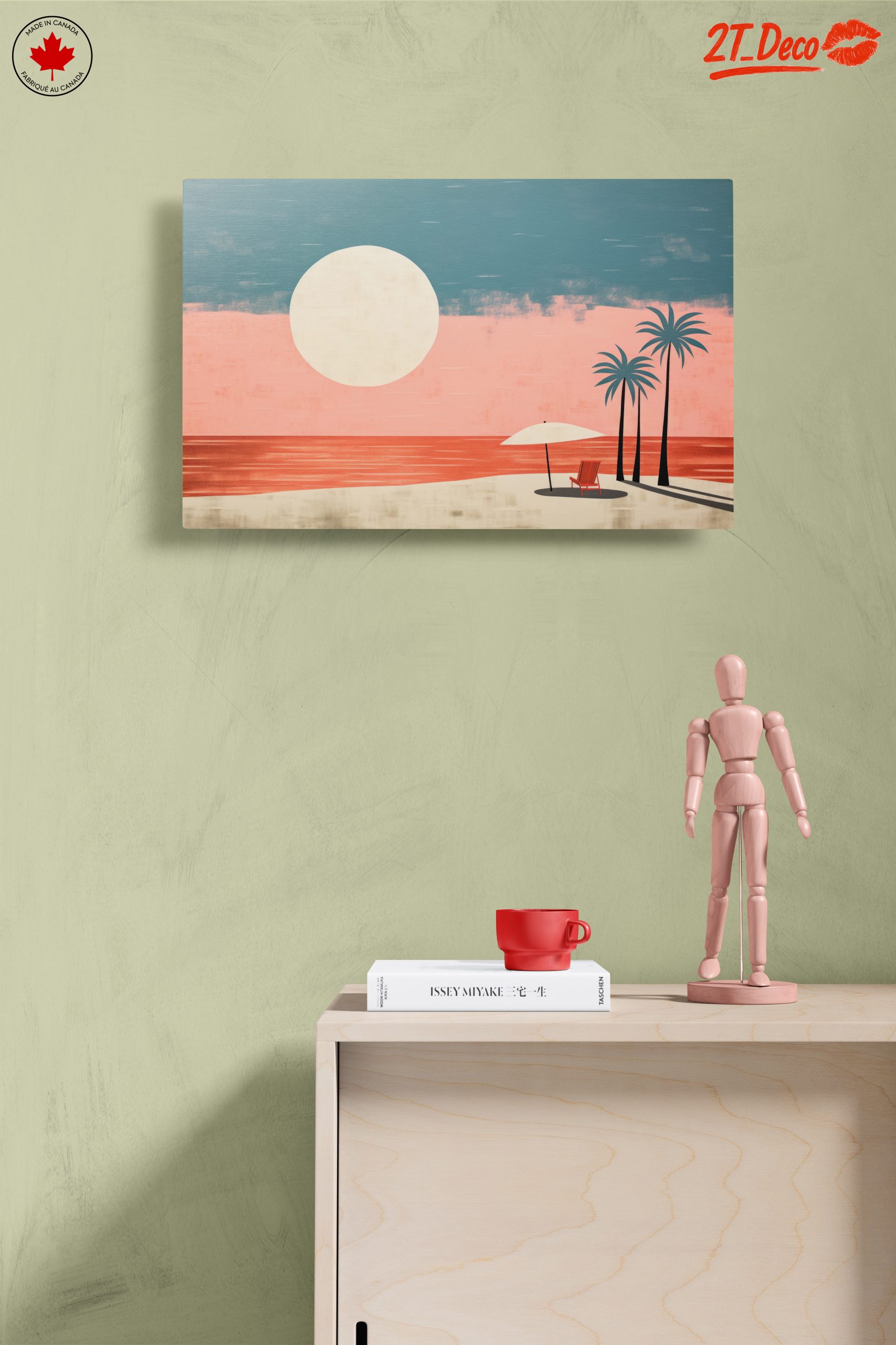 Tropical Sunset with Umbrella and Palms - Image 14