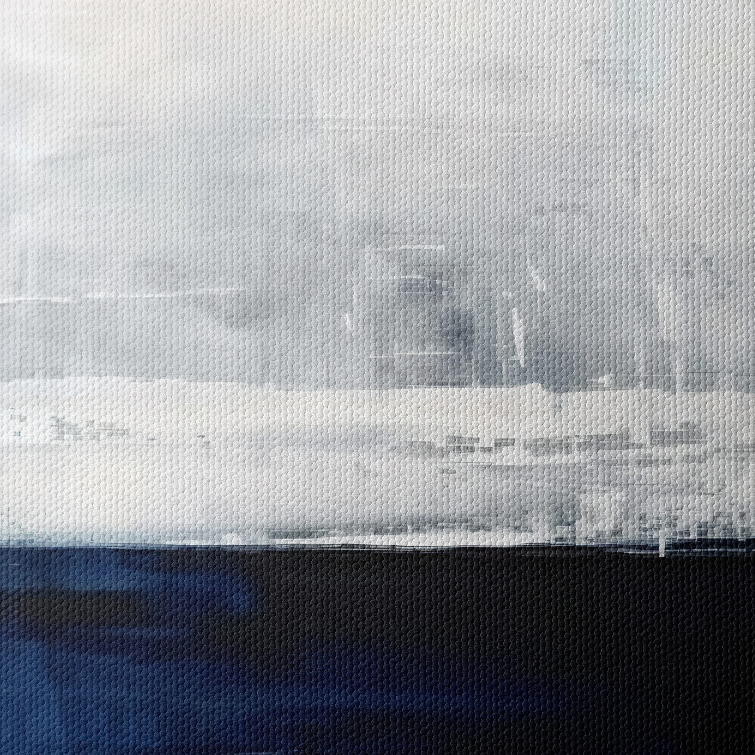 Dynamic Abstract Art in Blue and White - Image 4