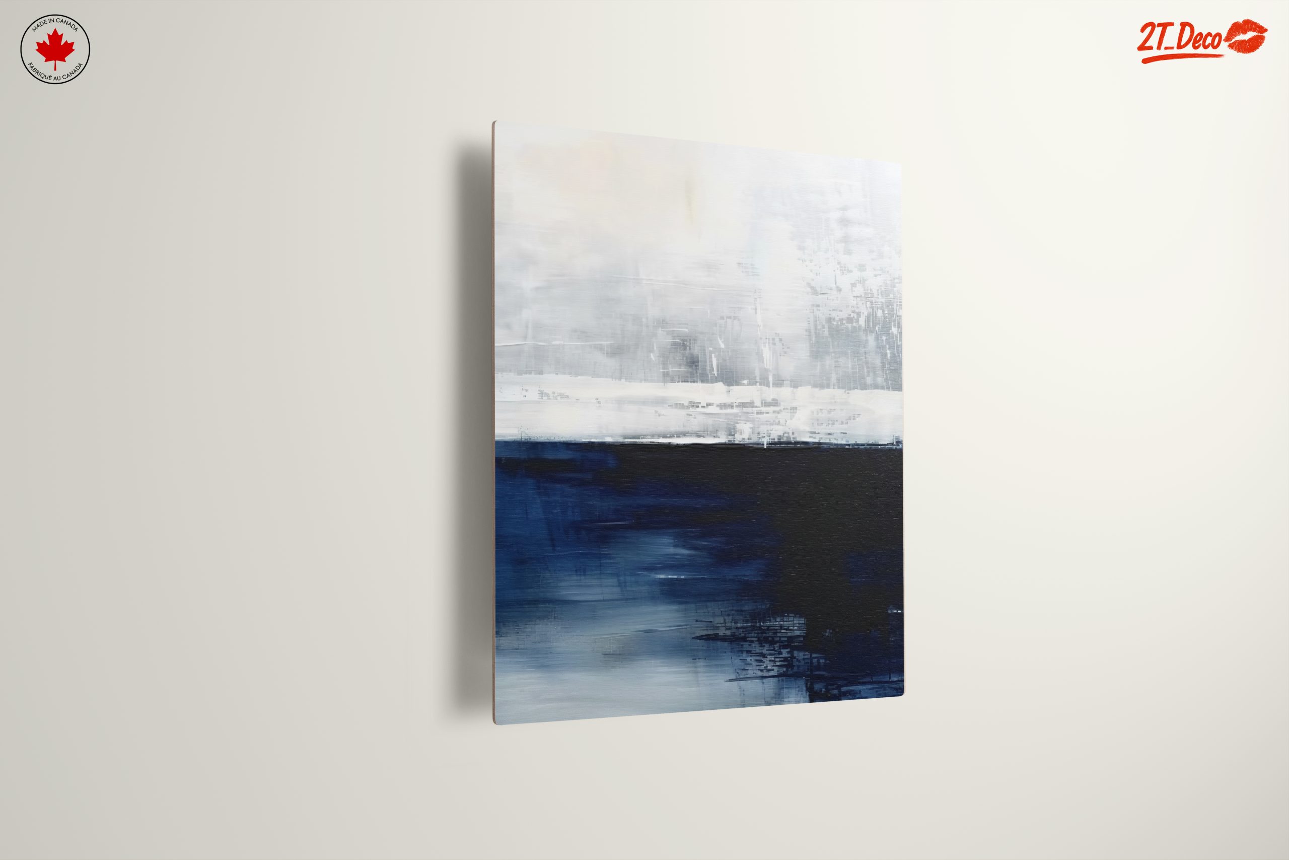 Dynamic Abstract Art in Blue and White - Image 13