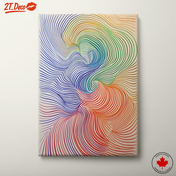 Colorful Abstract Flowing Lines Art