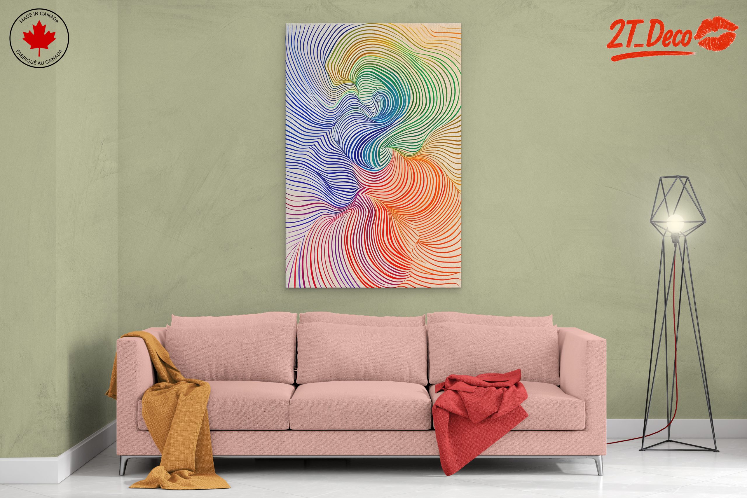 Colorful Abstract Flowing Lines Art - Image 2