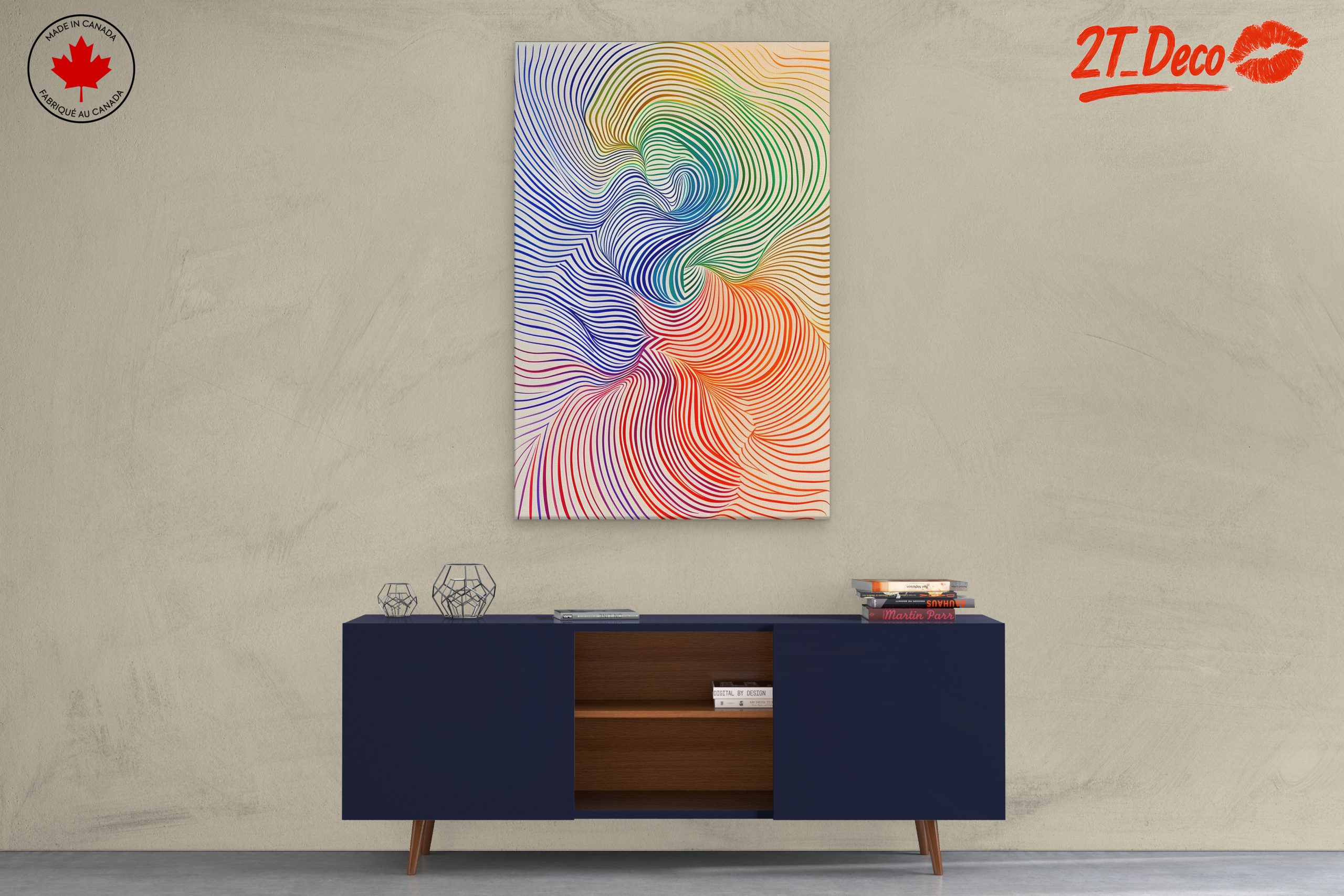 Colorful Abstract Flowing Lines Art - Image 3
