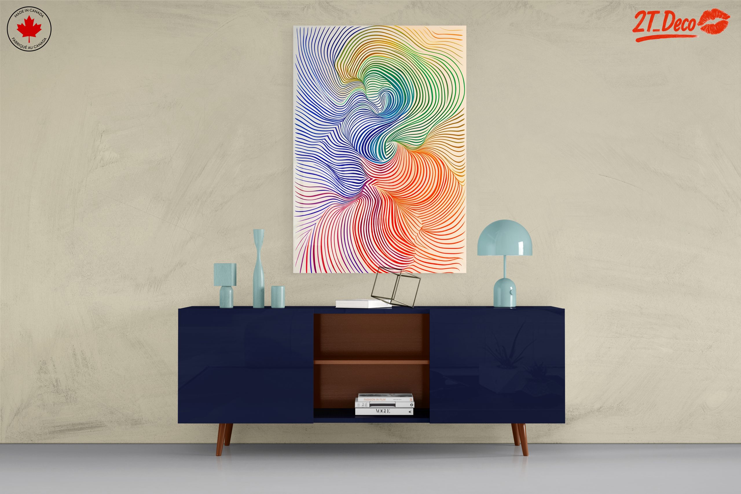 Colorful Abstract Flowing Lines Art - Image 8