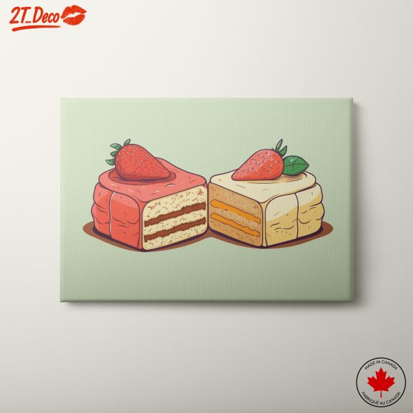 Stylized Cake Art with Strawberries