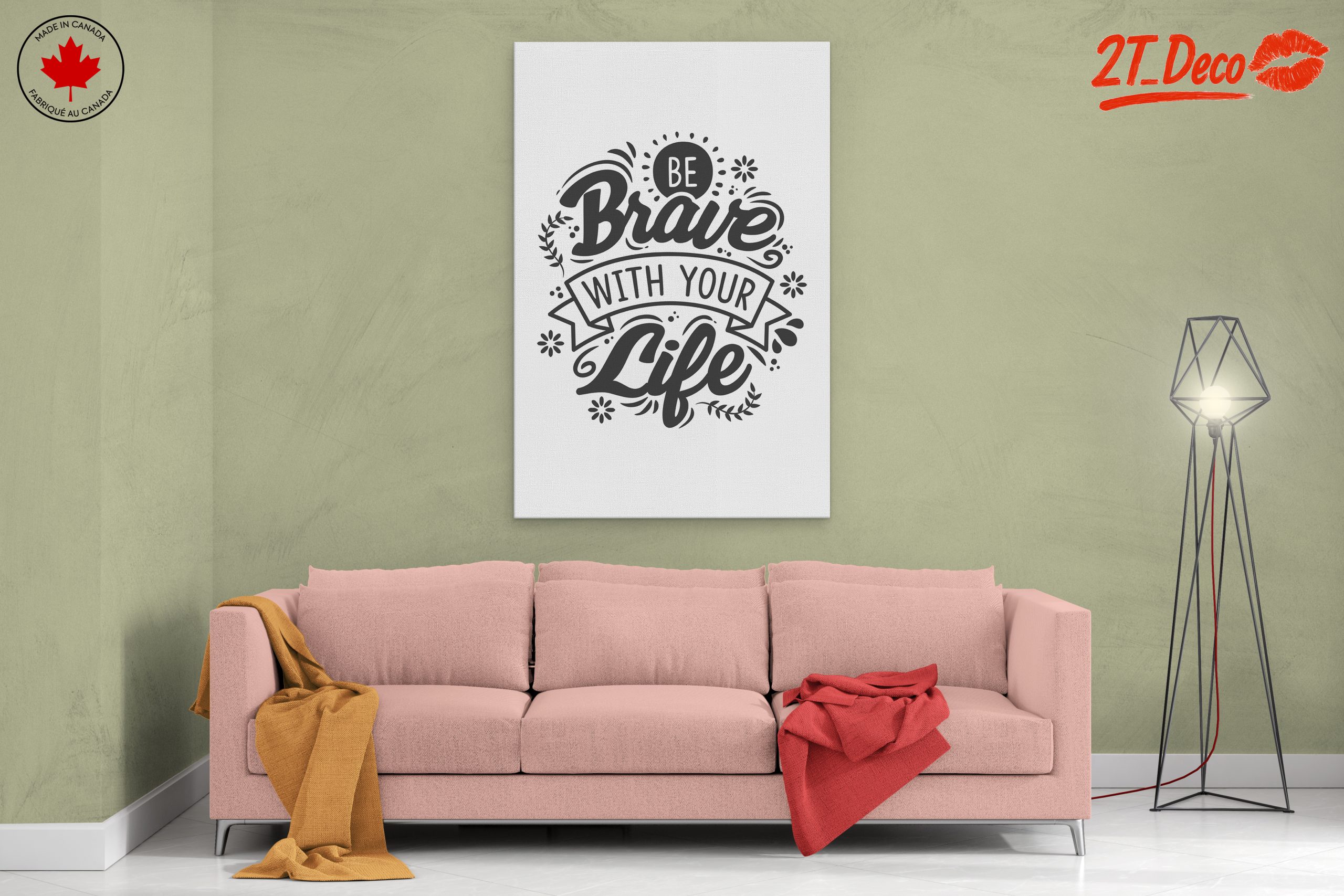 Inspirational Quote on Living Bravely - Image 2