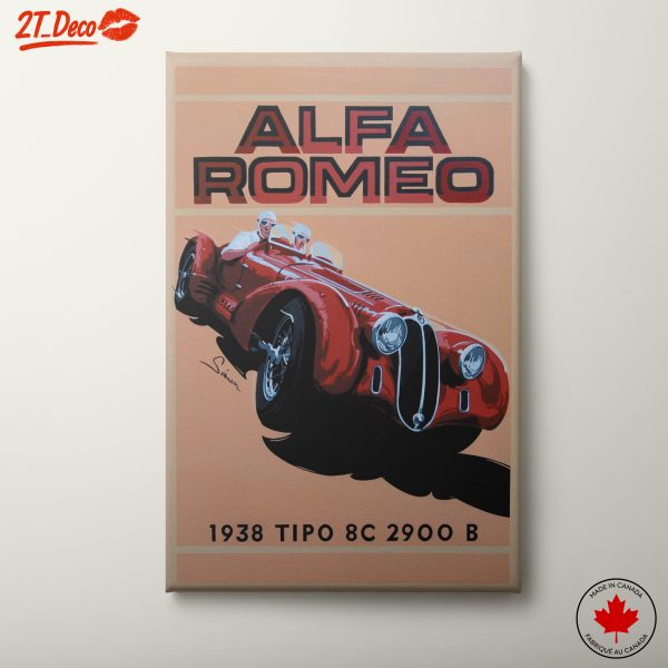 Vintage Alfa Romeo Sports Car Art