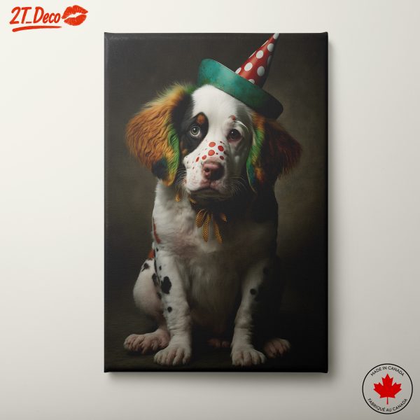 Playful Dog Portrait in a Party Hat